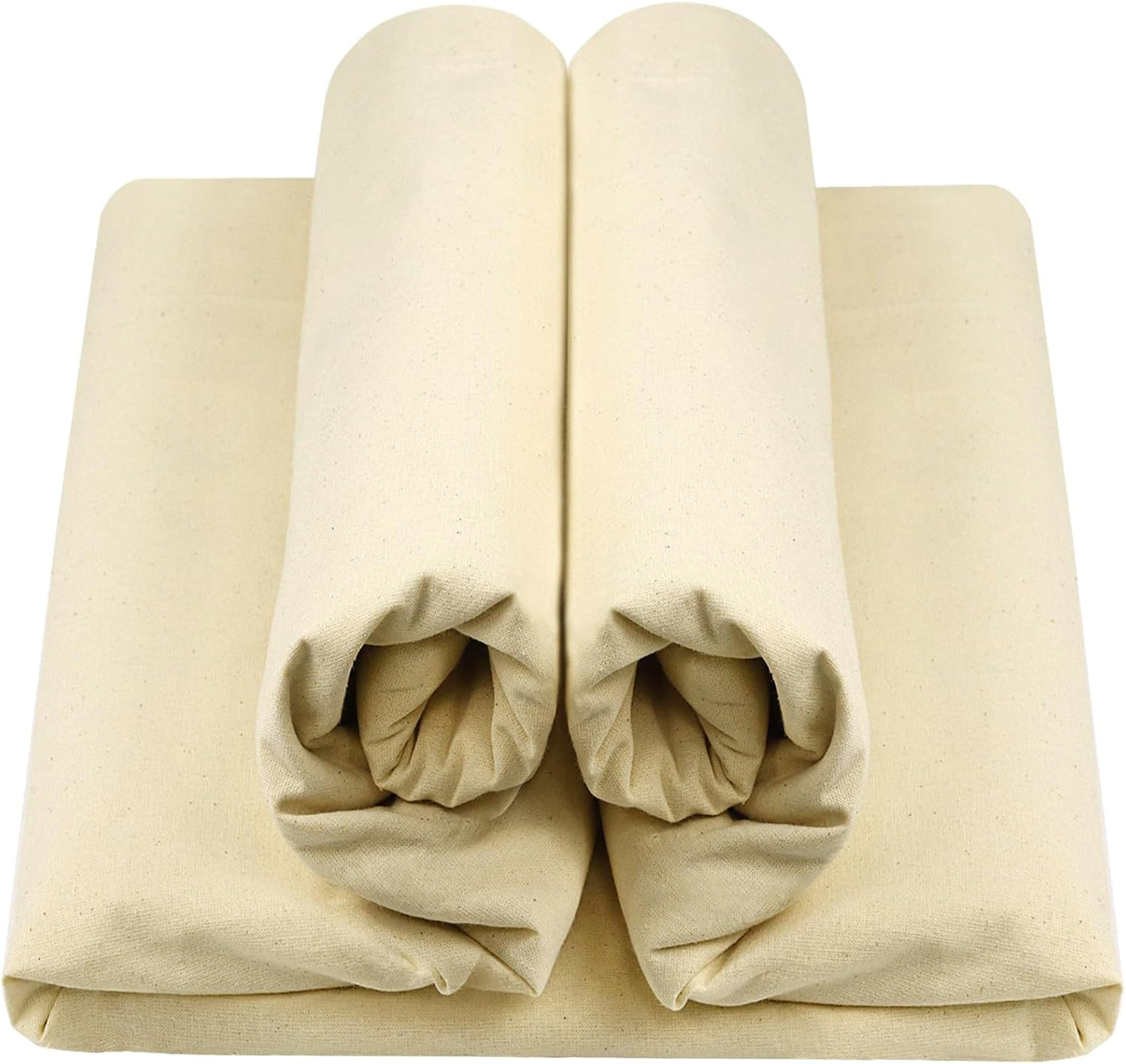 HOTGODEN Medium Weight 100% Cotton Muslin Fabric: 63 inch x 5 Yards Unbleached Muslin Linen Fabric Material for Sewing Material Apparel Cloth