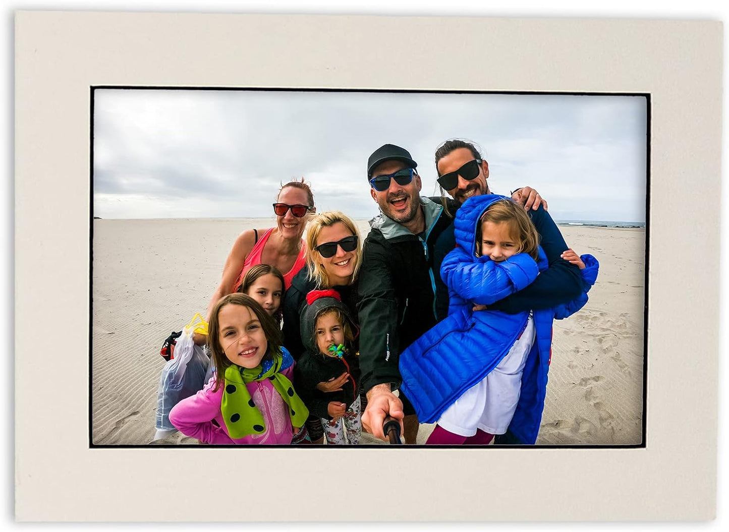 Poster Palooza 11x14 Mat Bevel Cut for 8.5x11 Photos - Acid Free White with Black Core Precut Matboard - for Pictures, Photos, Framing - 4-ply Thickness