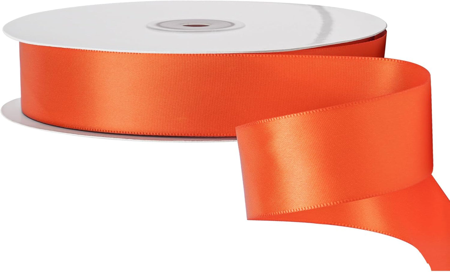LIUYAXI Torrid Orange Double Faced Satin Ribbon, 1" X Continuous 25 Yards, Ribbons Perfect for Gift Wrapping Wedding Bouquet Decor DIY Craft Bow Making & Other Projects