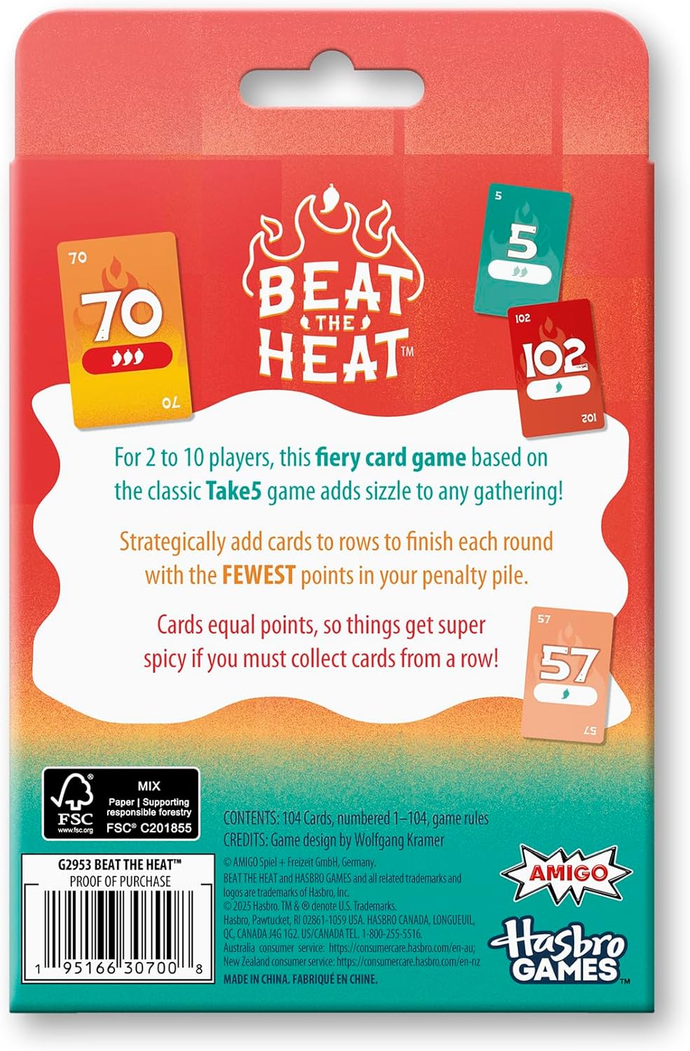 Beat The Heat Game | Family Party Card Game for Kids and Adults | Ages 8+ | 2 to 10 Players | 20 Mins. | Easy to Learn Strategy Card Games for Groups