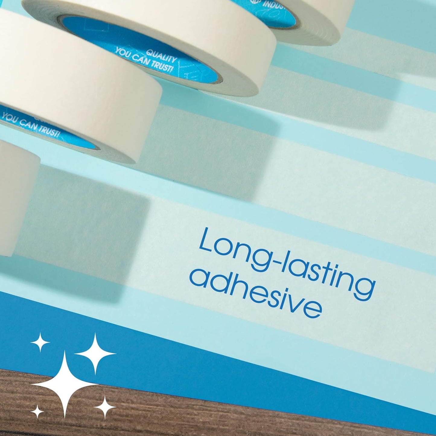 Spartan Industrial - 1" X 60 yd Masking Tape for Labeling, Packing, Art Projects, and More - 12 Craft Tape Rolls, 5.5 Mil