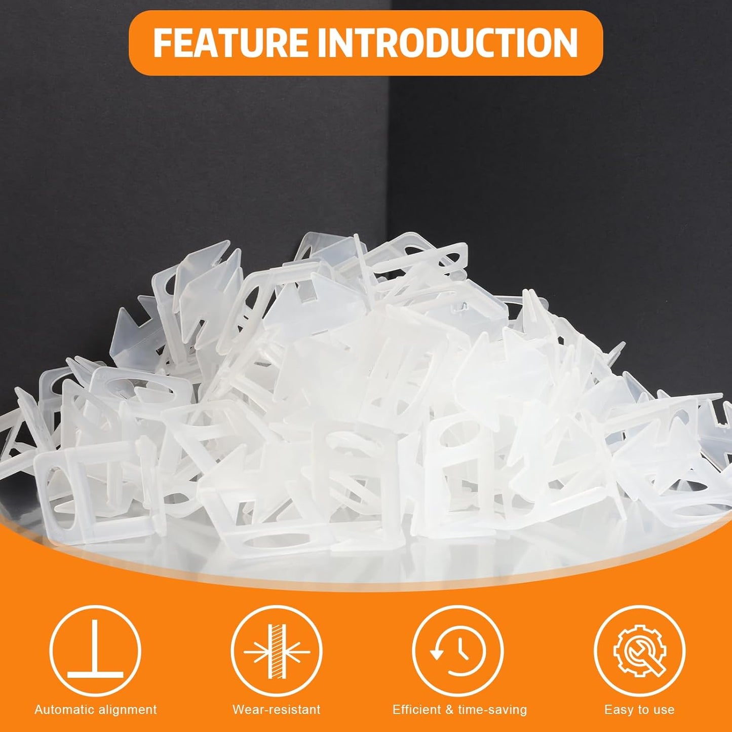 DGSL Tile Leveling System, 3500-Piece Tile Spacers Clips 1/16 Inch Tile Tools, Tile Installation Tools for Professional Ceramic Tile and Stone Installation