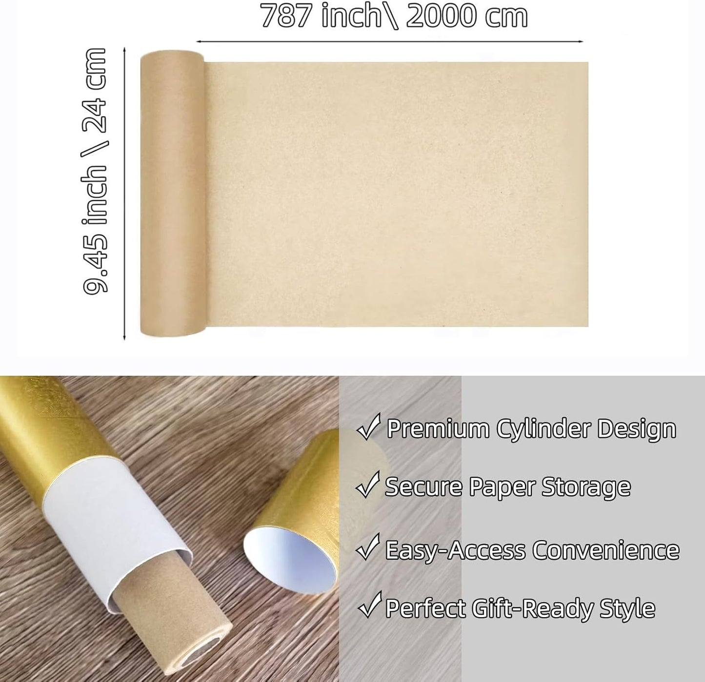 MLNSUNNY 9.4" x 787" Antiqued Tea Bag Paper Roll - Wet Strength Tissue for DIY Art, Tracing, Collage, Book Binding Repair | Handmade Lanterns & Cyanotype | Vintage Craft Decorative Paper