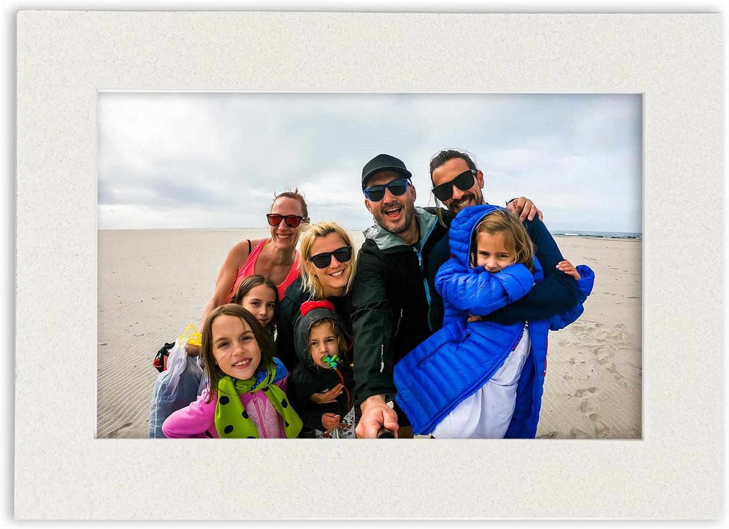 Pack of Ten Acid Free 8x10 Mats Bevel Cut for 6x8 Photos - Oyster Shell White Precut Matboards With Backing Boards and Self Seal Photo Mat Bags For Pictures, Photos, Framing - 4-ply Thickness