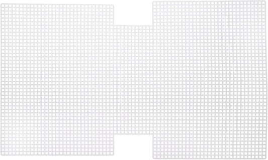 MECCANIXITY 4Pcs Plastic Mesh Canvas Sheet 4 Count 43.5 cm/ 17.1" for Crochet Bag Making Handbag Blank Canvas for Embroidery Needlepoint, Bag, Knit Crochet Mesh, White