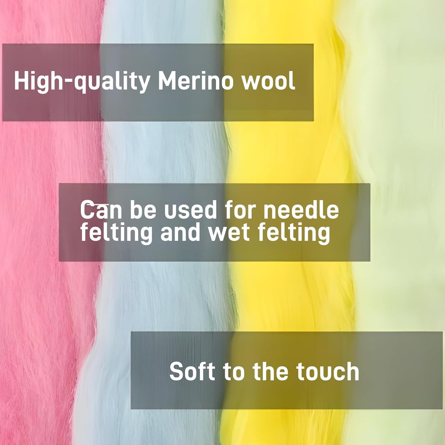 Catopia 40-Color Wool Roving Set – Generous 120g Fibre for Needle Felting, Wet Felting, Blending, and DIY Crafts，no Tools,only wools(40c roving Wool)