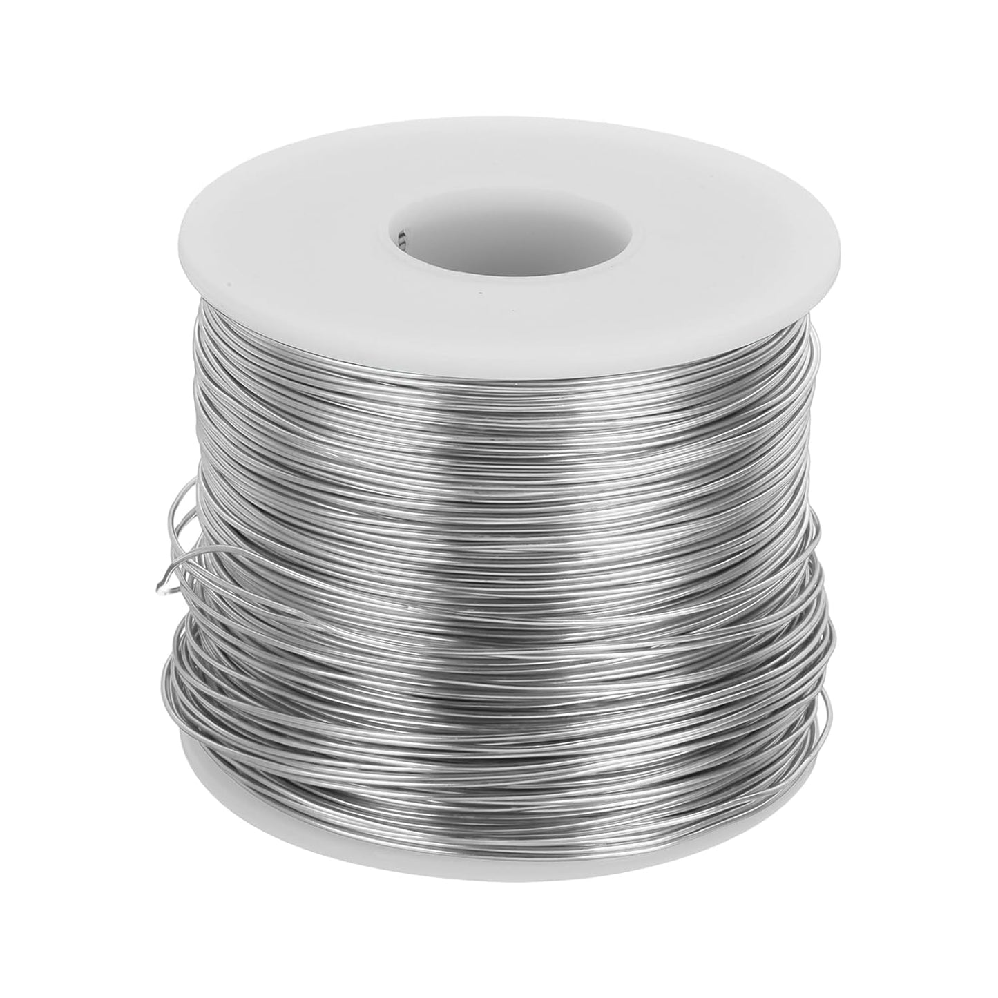 MECCANIXITY 20 Gauge Anodized Aluminum Craft Wire Bendable Bonsai Training Wire 771 Feet 0.8mm for Sculpting Crafts Wreath Floral Beading Jewelry Making, Silver Tone