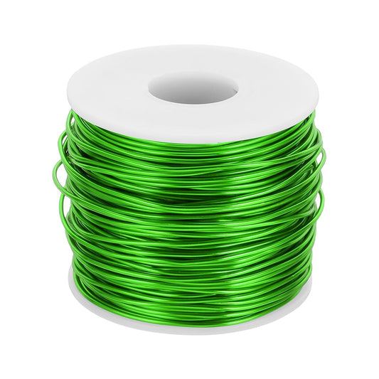 MECCANIXITY 15 Gauge Anodized Aluminum Craft Wire Bendable Bonsai Training Wire 223 Feet 1.5mm for Sculpting Crafts Wreath Floral Beading Jewelry Making, Green