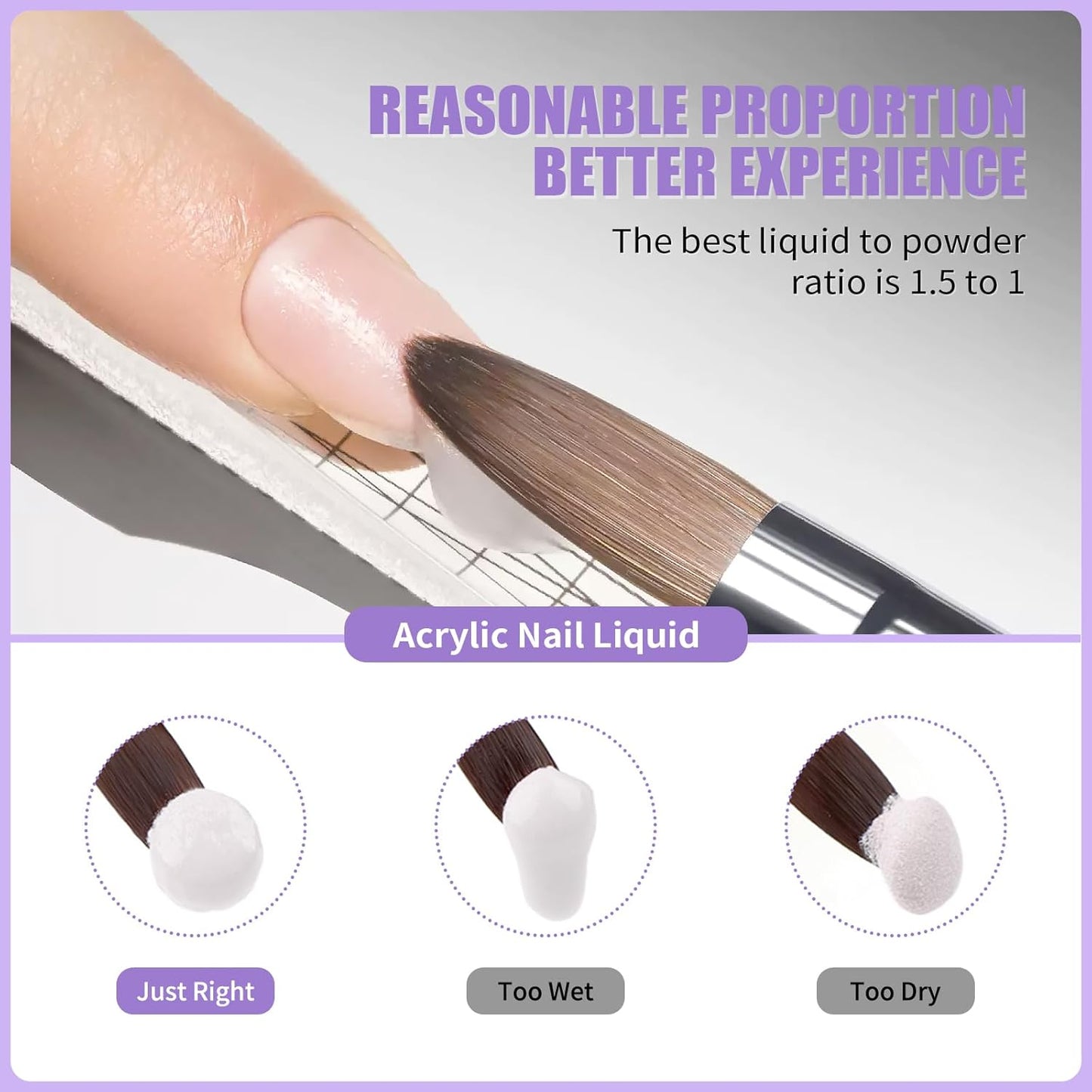 8FL.OZ Acrylic Liquid Monomer Acrylic Nail Liquid Non-Yellowing Acrylic Liquid Professional EMA Monomer Liquid for Acrylic Nail Extension and Carving, DIY Home Nail Salon Use