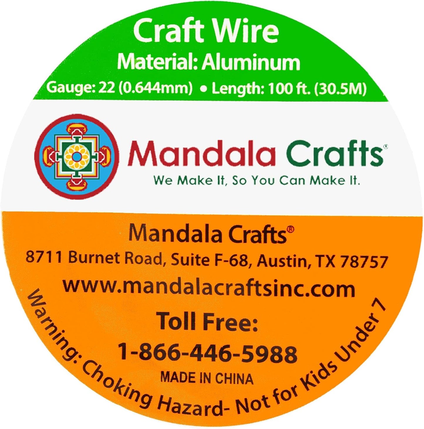 Mandala Crafts 22 Gauge Anodized Aluminum Craft Wire for Jewelry Making - 100 FT Colored Flexible Violet Wire - Bendable for Bonsai Armature Crafting Sculpting
