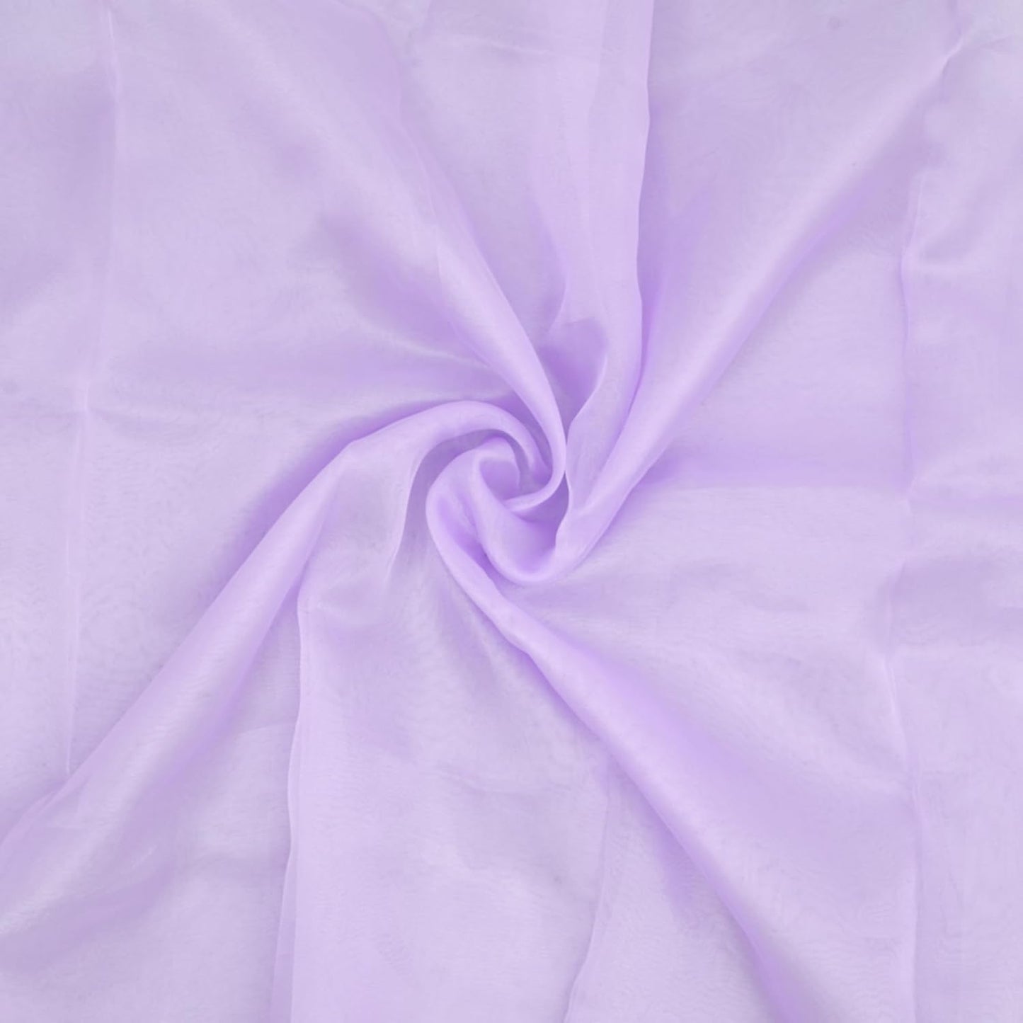Organza Fabric 5 Yard Bridal Solid Sheer Organza Fabric Bolt for Wedding Dress, Fashion, Crafts, Decorations Silky Shiny Organza 44" - (5 Yard, Lavender)