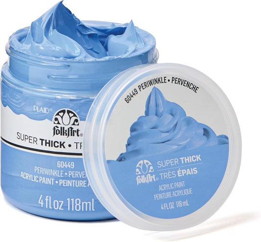 FolkArt Super Thick Acrylic Paint with a Textured Finish, Periwinkle, 4 oz