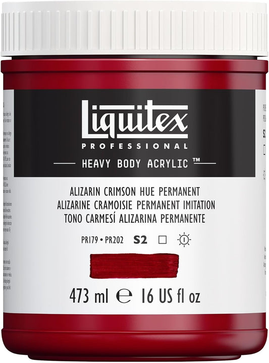 Liquitex Professional Heavy Body Acrylic Paint, 16-oz (473ml) Pot, Alizarin Crimson Hue Permanent