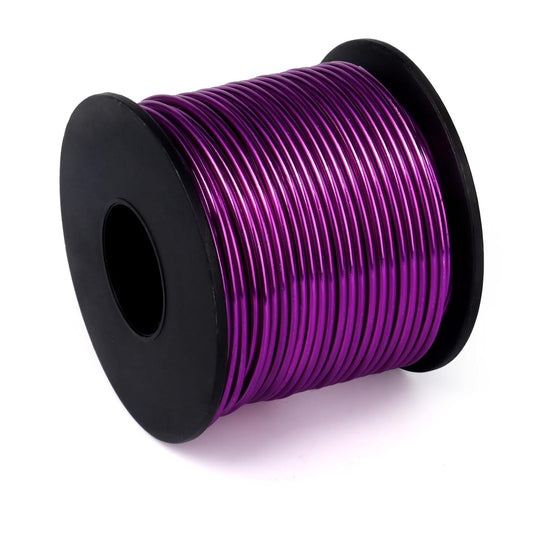 Aluminum Craft Wire, 95 Feet 2.0mm/ 14 Gauge Purple Bendable Soft Metal Aluminum Wire Roll Bulk for DIY Crafts Sculpting Jewelry Making