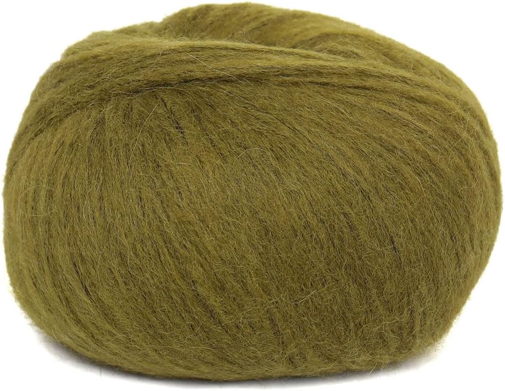 Pullu - Baby Alpaca Merino Wool Yarn Set of 3 Skeins (150 Grams) Worsted Weight - Sourced Directly from Peru - Heavenly Soft and Perfect for Knitting and Crocheting (Leaf Green)