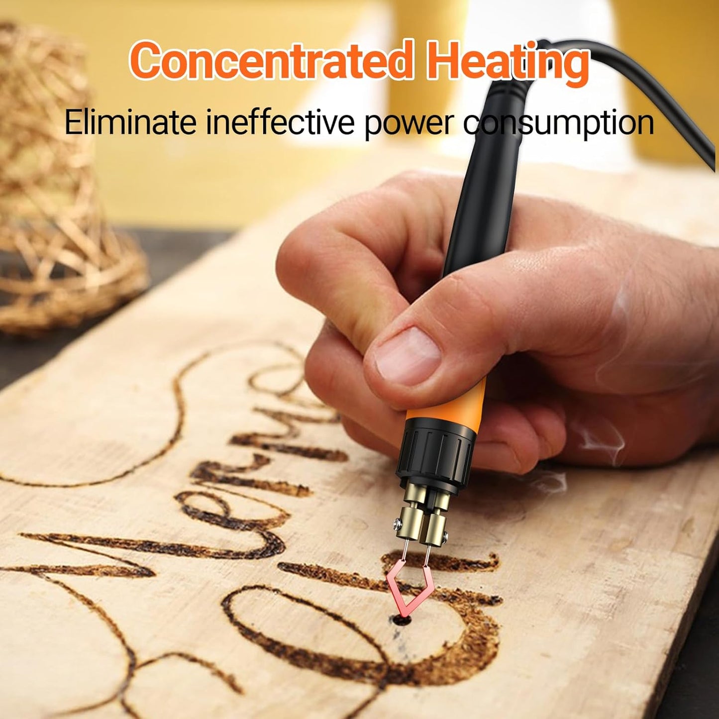 Preciva 935 Dual Handle Wood Burning Kit - Professional Pyrography Tool with 20 Wire Nibs & Pen Holder | Adjustable Temp 482~1382℉ | for Wood Burning, Leather Craft, Art Designs