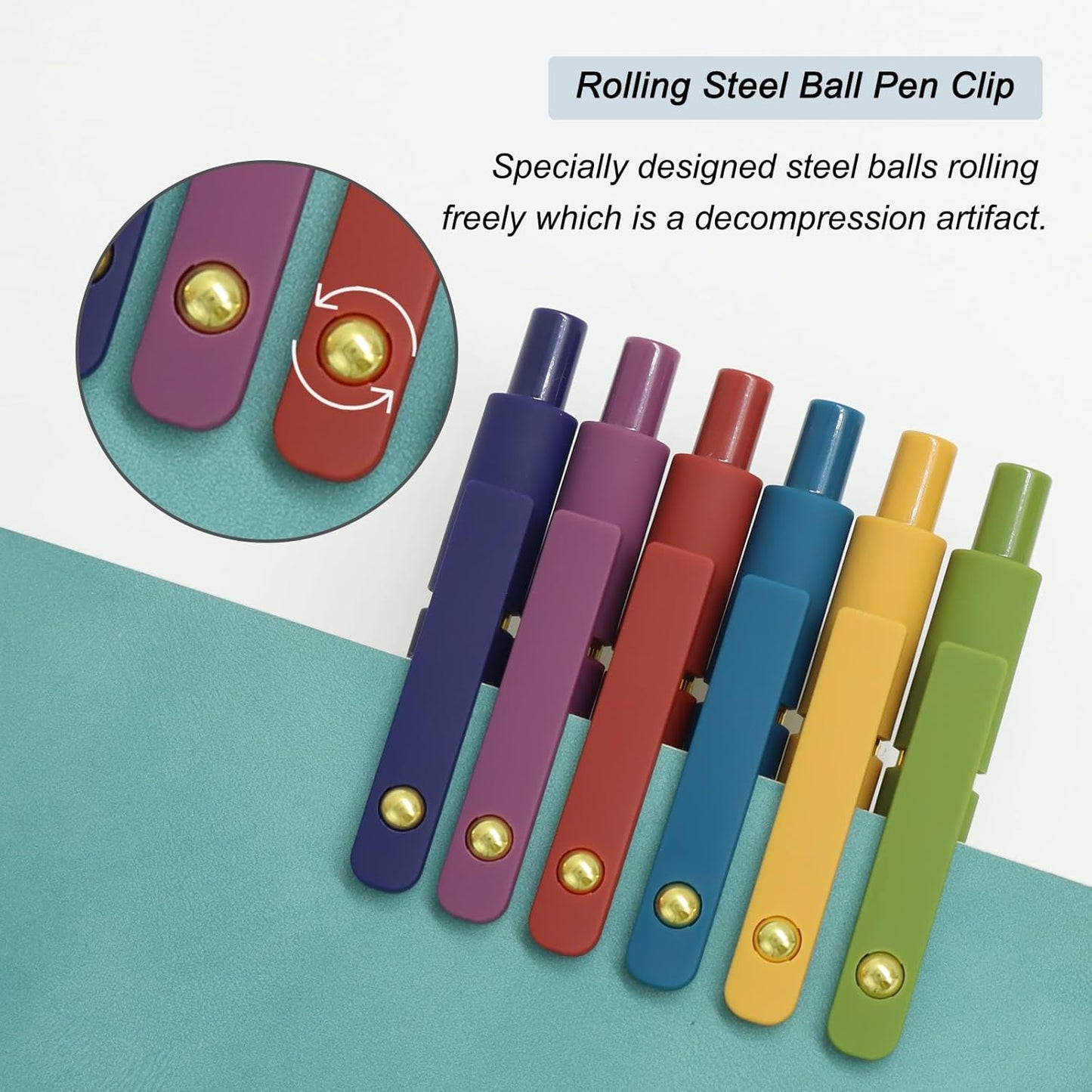 Gel Pens, 6 Pcs 0.5mm Fine Point Smooth Writing Pens Cute Pen, High-End Series Black Ink Pen for Journaling Note Taking, School Office Supplies for Women Men (6 Pcs Gold Vintage)