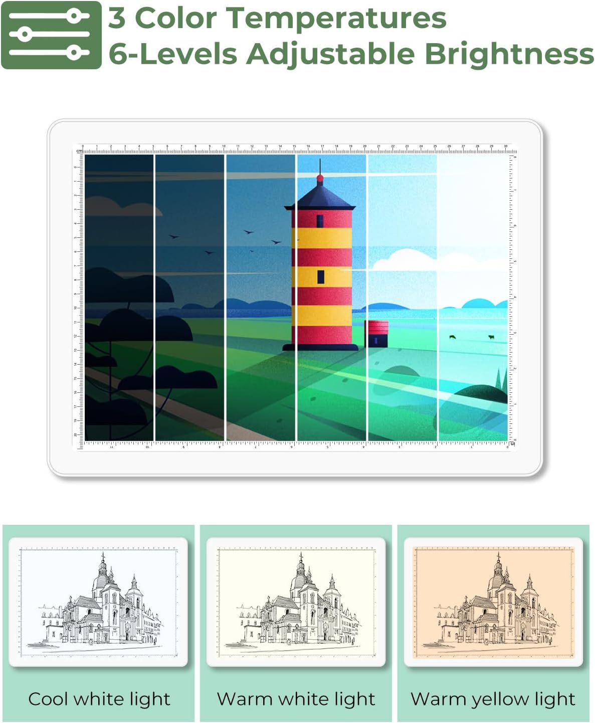 A4 Tracing Light Box for Drawing,Bawaslom Rechargeable Light Pad with Adjustable Stand and Strong Magnets,Ultra-Thin & Bright LED Drawing Board for Vinyl Weeding,Diamond Painting Art,Sketching