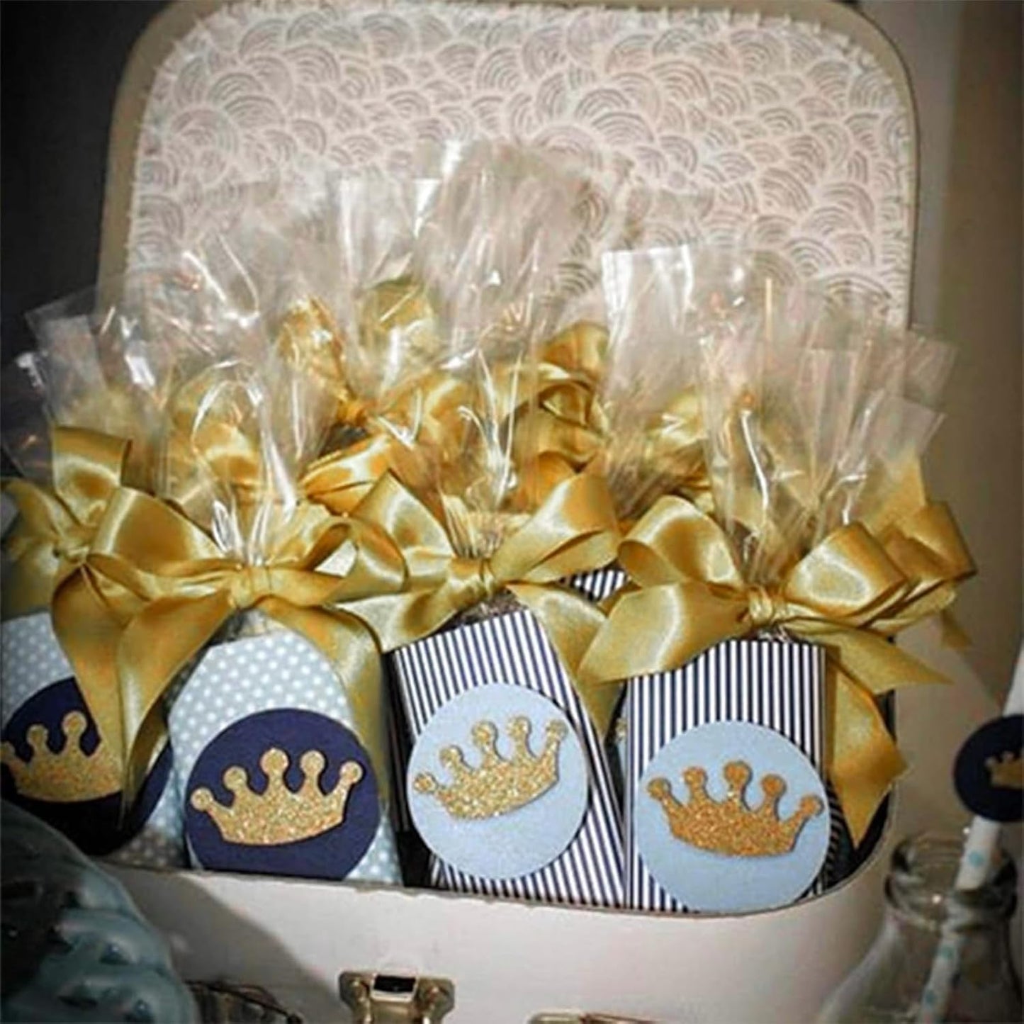 1" x 100 Yards Old Gold Polyester Satin Ribbon Single Faced Bulk Fabric Ribbons for Gift Wrapping, Crafting, Bows Making, Flower Bouquet, Wedding, Home Decor