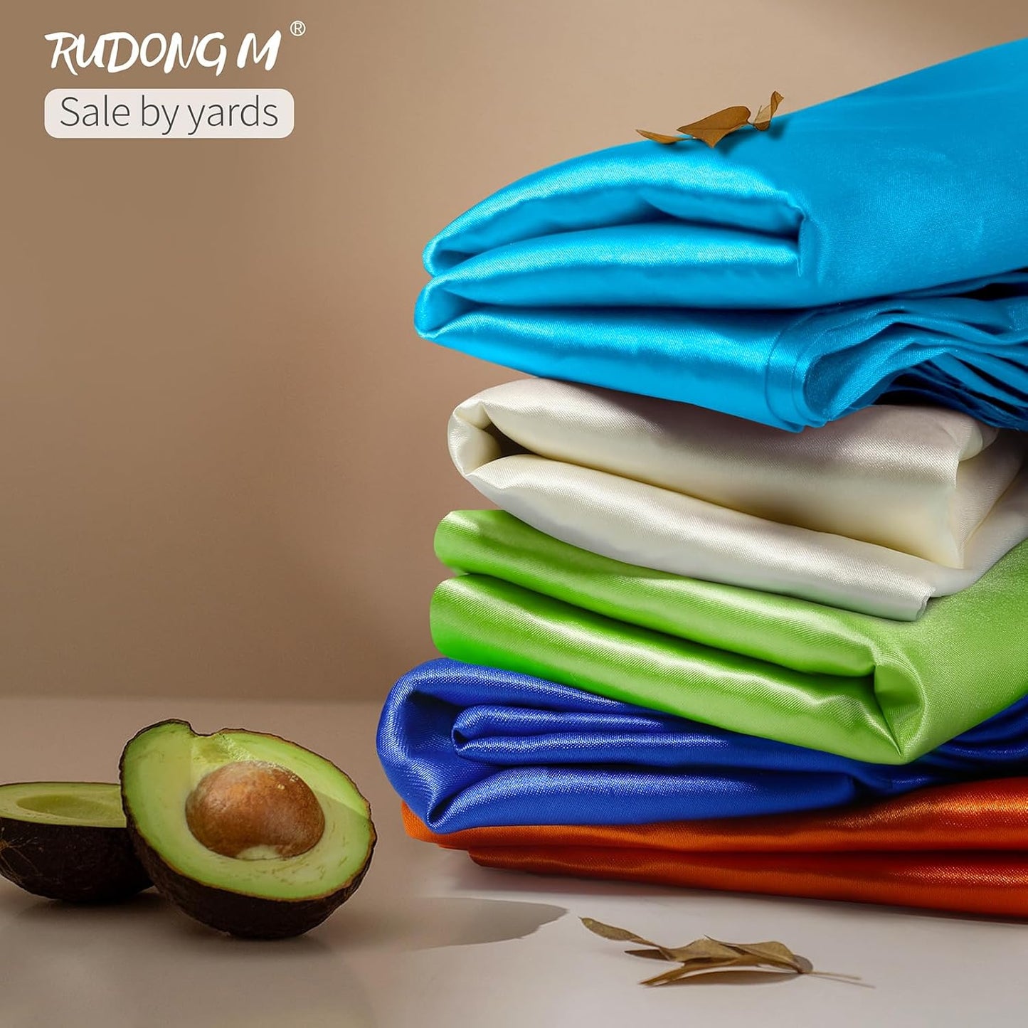 RUDONG M Aqua Blue Satin Fabric by The Yard, 3 Yard x 60 Inch Wide Silky Charmeuse Satin Fabric, Soft Satin Fabric for Wedding Decorations, Bridal Dress, Sewing, Accessories, DIY Crafts