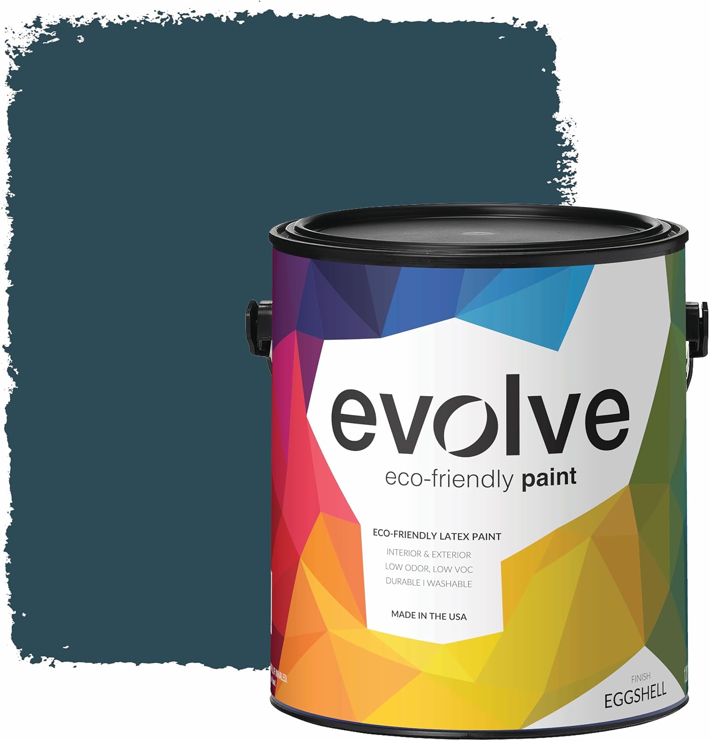 EVOLVE Paint & Primer: Environment-friendly, Eggshell with One-coat Coverage for Interior & Exterior surfaces (Deep Blue, 1-Gallon)