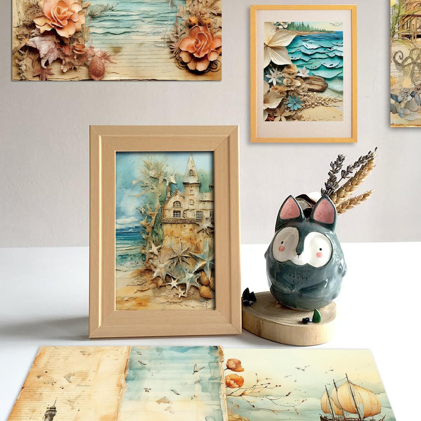 YASMEN 6"x6" Scrapbook Paper Pad - 24 Sheets of Patterned Cardstock for Card Making, Scrapbooking, Junk Journal, DIY Gift Cards - Single-Sided Decopodge Decorative Craft Paper