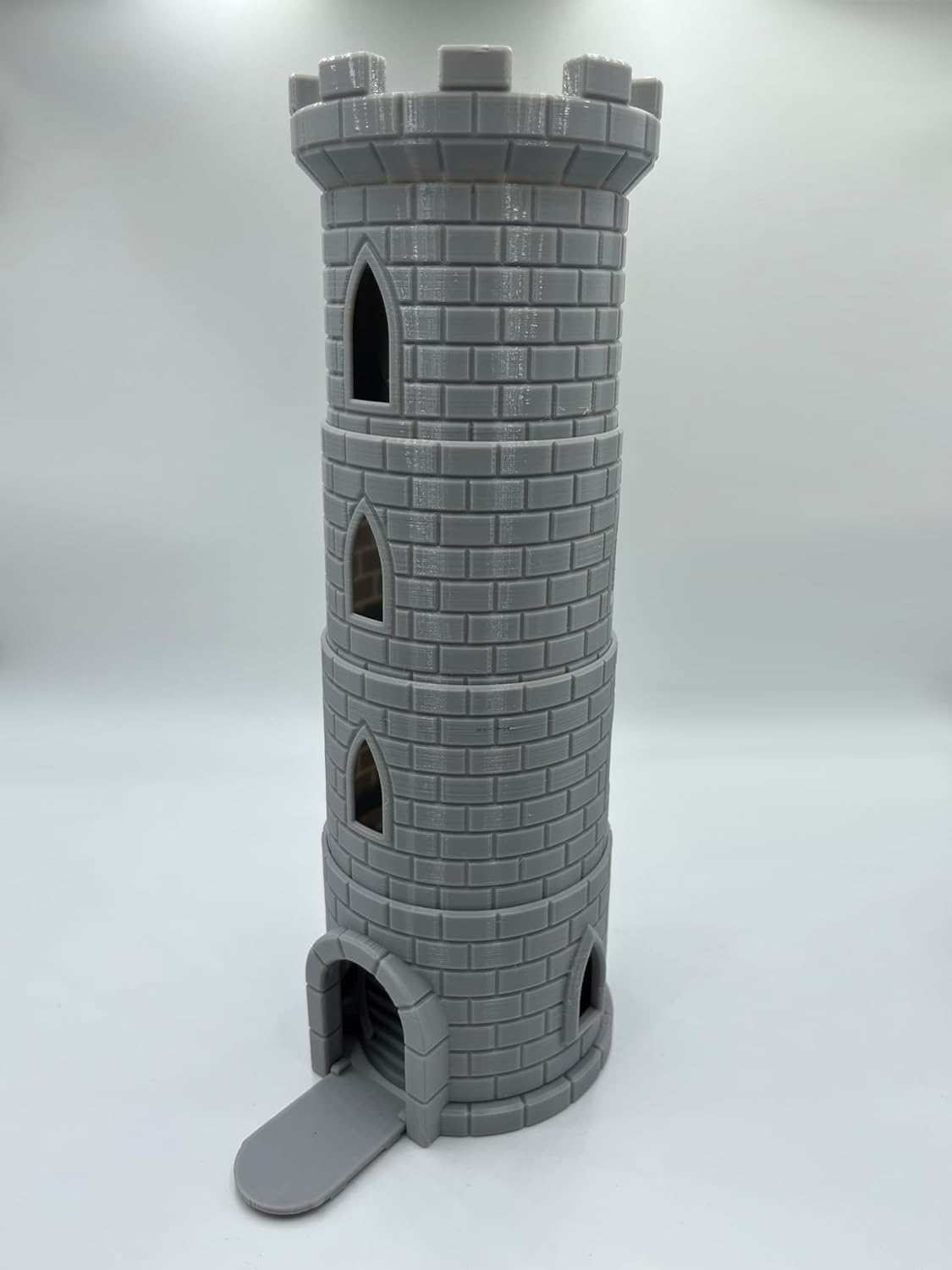 HAUTICO Collapsing Dice Tower and Little Town Houses Scene, Terrain Scenery for 20-28mm Miniatures Wargame, D&D Table Top Game Paintable (Tower Only Edition)
