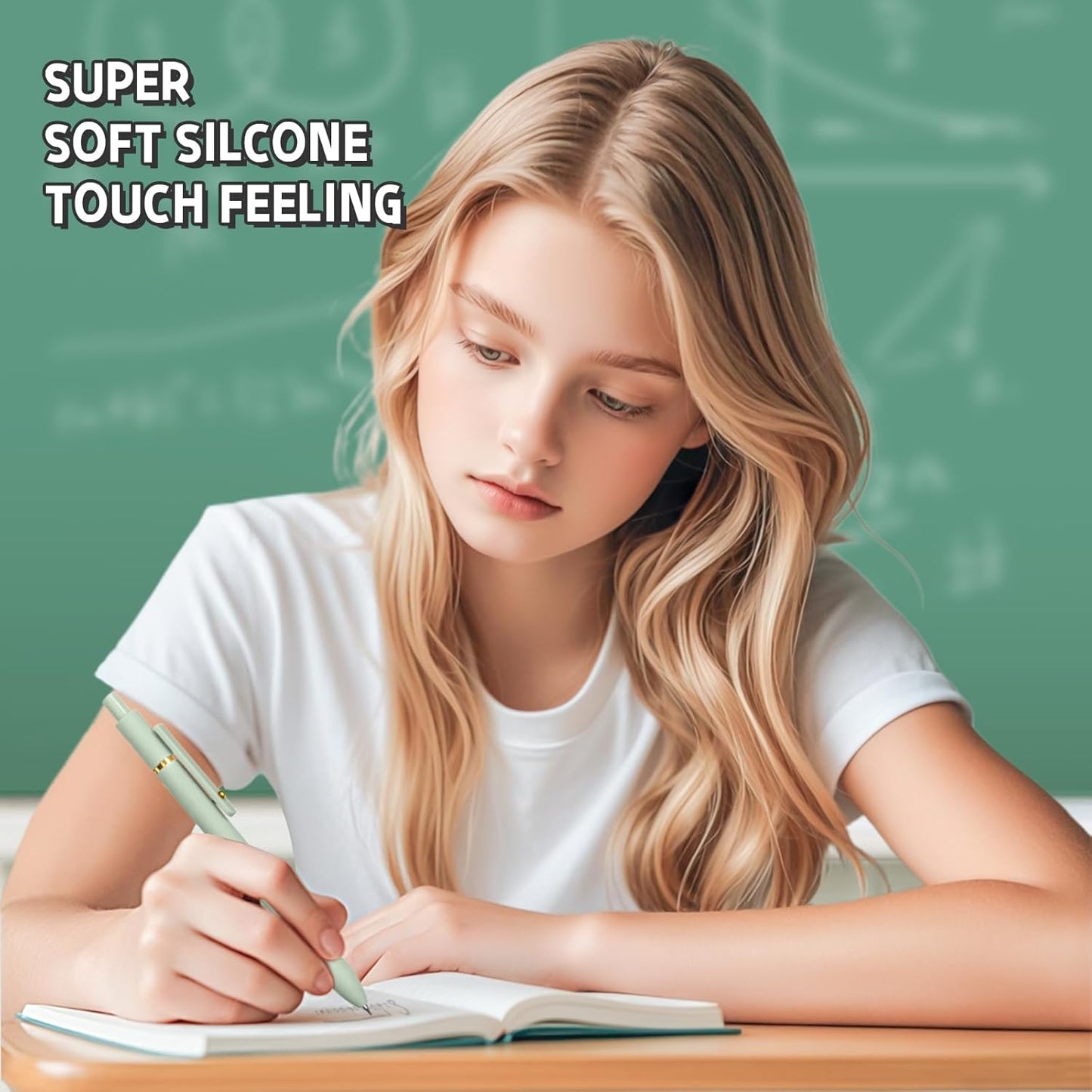 12 Pcs Gel Pens 0.5mm Quick Dry Black Ink Pens Fine Point Smooth Writing Pens, Cute Office and School Supplies Gifts for Women Teacher Students (12 Pcs Morandi Gold and Silver)