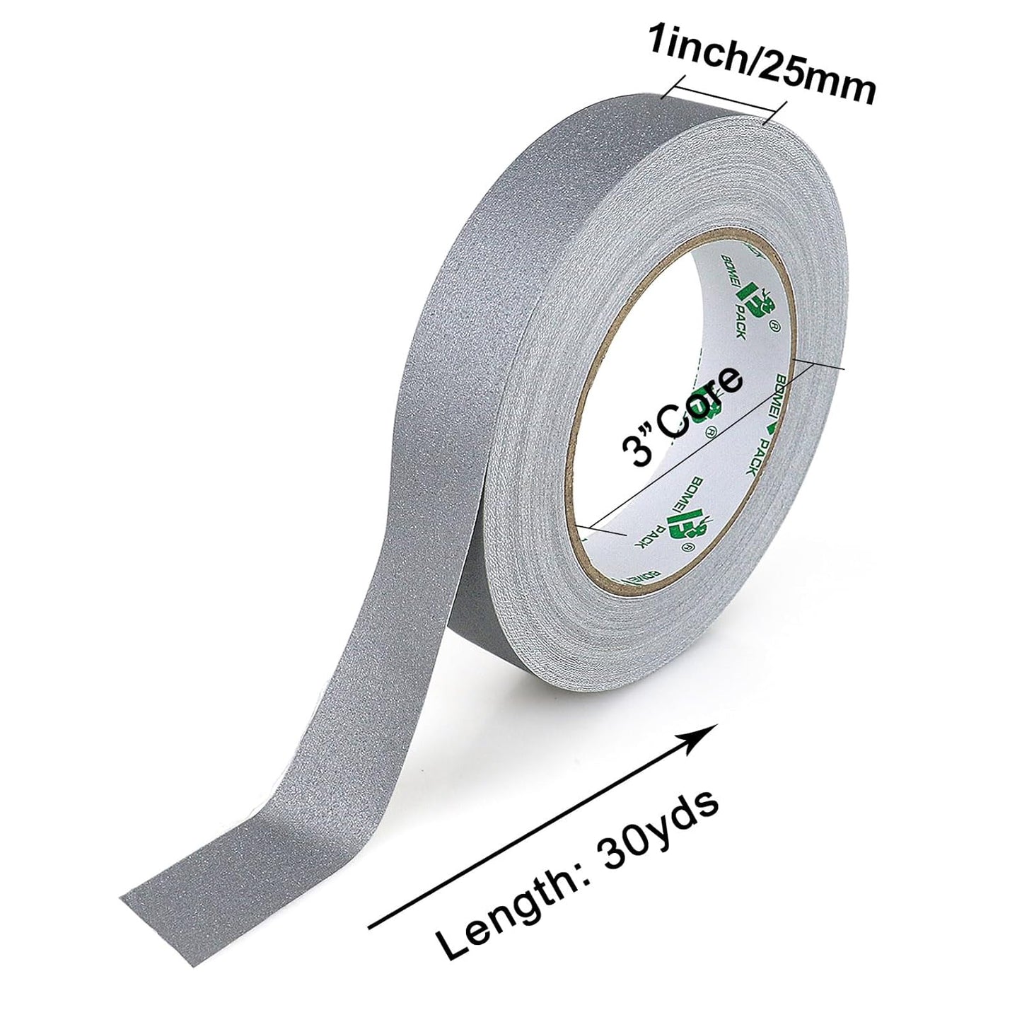 BOMEI PACK Grey Gaffer Tape, Matte Non-Reflective, 1inch x 30yds No Residue Hand Tear Self-Adhesive Gaffer Tape for Labeling, Cable, Stage, Photo Studio, Painters and Duct Repair, 1 Pack