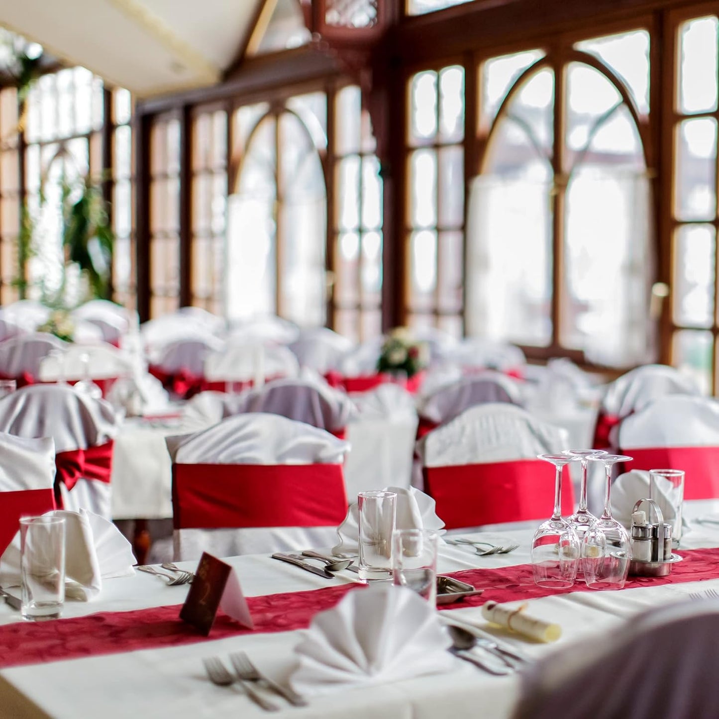 LIUYAXI Red Double Faced Satin Ribbon, 1-1/2" X Continuous 50 Yards, Ribbons Perfect for Gift Wrapping Wedding DIY Craft Bow Making & Other Projects