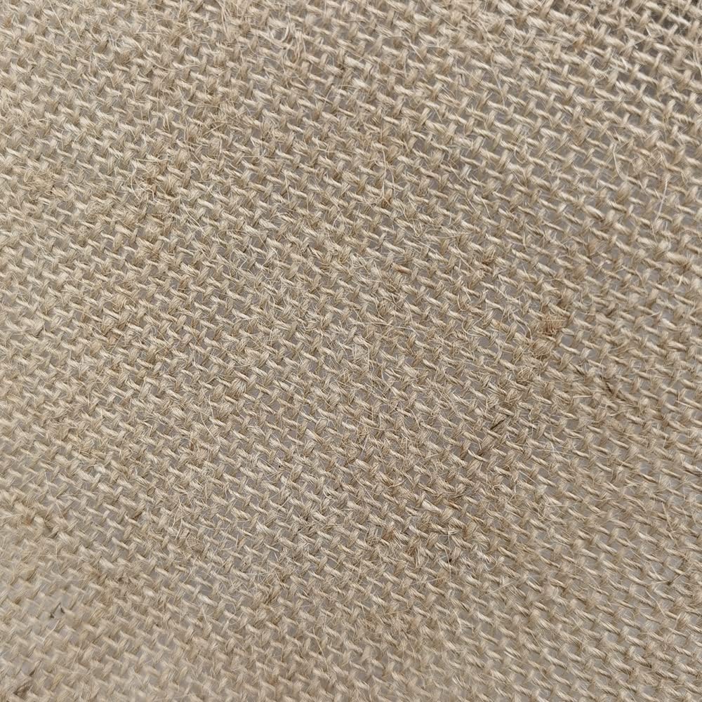 INSPIRELLE 8" Natural Burlap Fabric Roll 10 Yards Jute Ribbon for Gift Wrapping Craft Projects Wedding Decoration Home Decoration 20CM