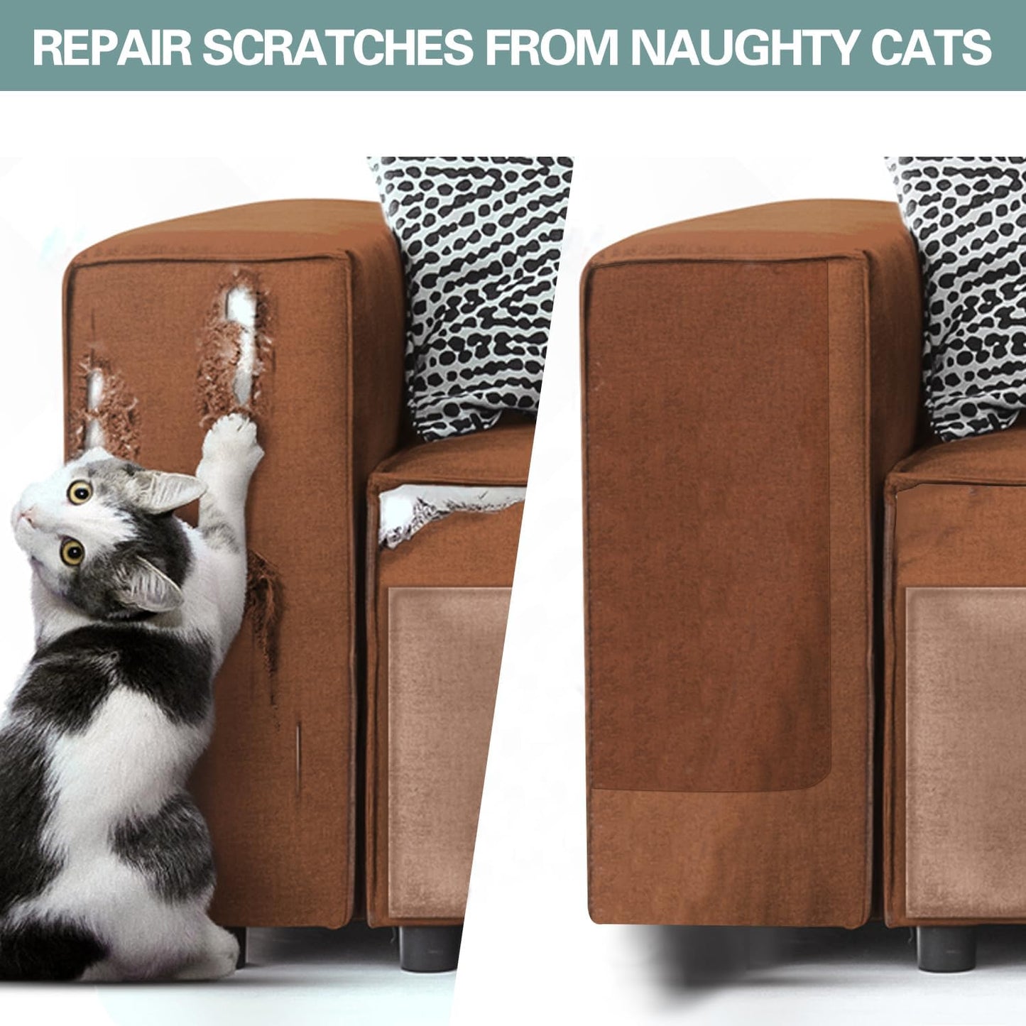 Azobur Sofa Fabric Repair Patch, Oversized Microfiber Patch, Self-Adhesive Repair Fabric, Super Cost-Effective (Olive Green)