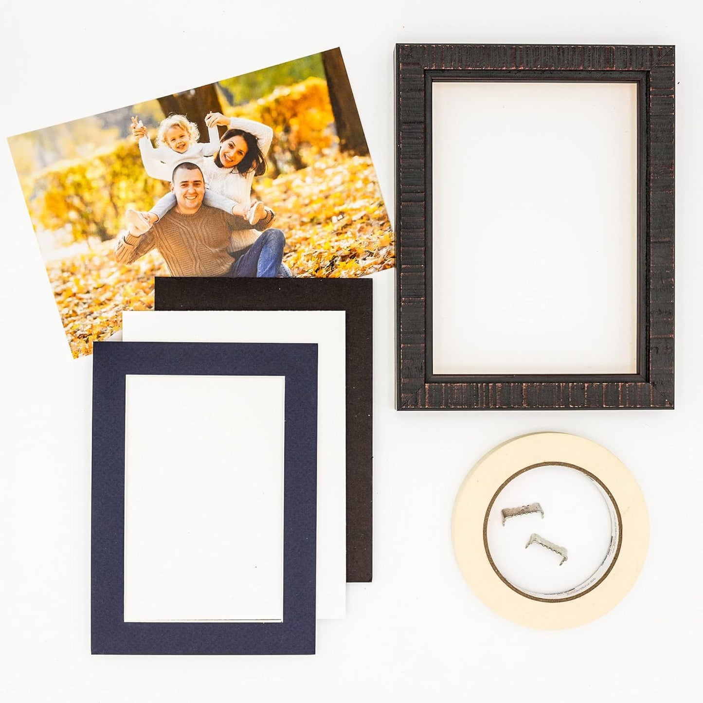 5x7 Mat for 8.5x11 Frame - Precut Mat Board Acid-Free Show Kit with Backing Board, and Clear Bags Navy 5x7 Photo Matte Made to Fit a 8.5x11 Picture Frame Matboard for Framing, Pack of 1 Mat