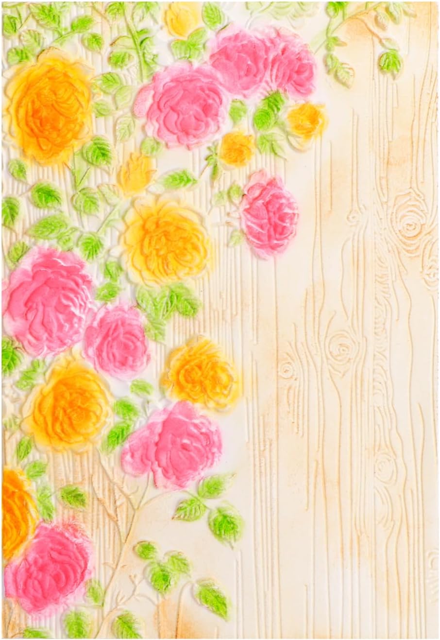 BAOFALI 3D Embossing Folder for Card Making,Beautiful Flower Plastic Texture Fades Embossing Folder Template for Scrapbooking Cardstock Album DIY Decoration Paper Crafting 6.3x4.5inch