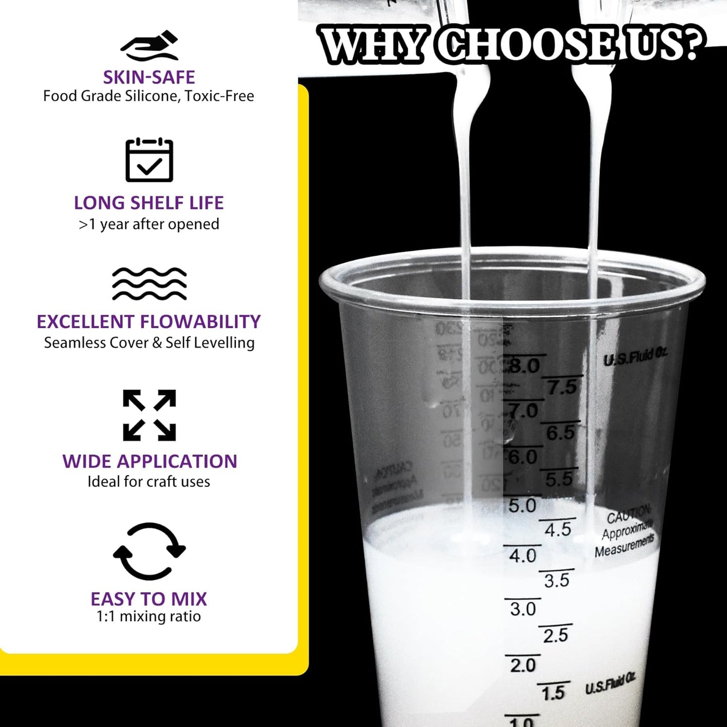 Silicone Mold Making Kit - 40oz Elastic Liquid Silicone Rubber for Making Silicone Mold, Casting - Fast Cured Translucent 18A Molding Silicone for DIY Resin Molds, Candle Molds, Soap Mold, Crafts