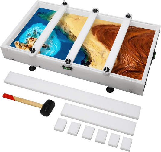 Large Reusable Epoxy Resin Mold 52×26×3 Adjustable Clamping System – Ideal Resin Molds for Coffee Tables, Trays, Cutting Boards & DIY Projects