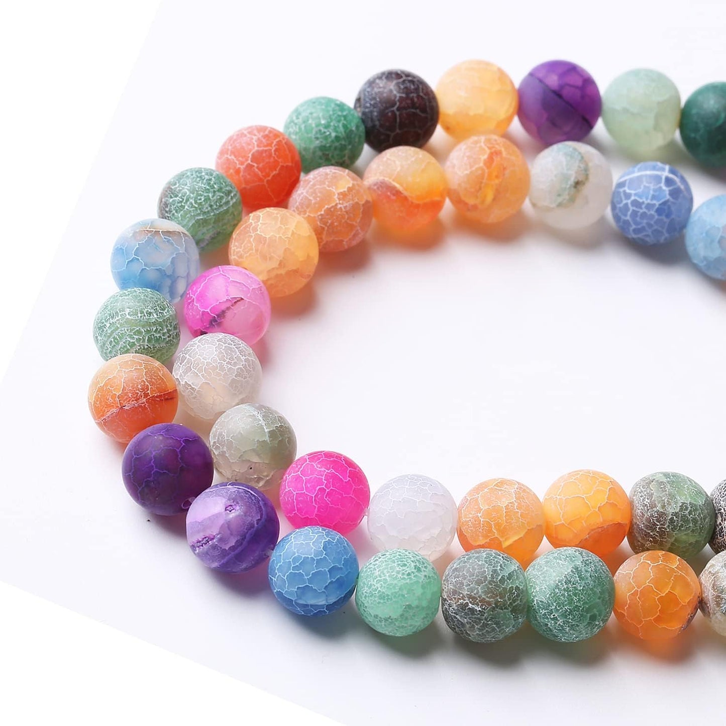 36PCS 10MM Weathered Agate Beads-Multicolo Stone Beads Energy Healing Beads for DIY Jewelry Bracelet Necklace Making for Jewelry Making15Inch