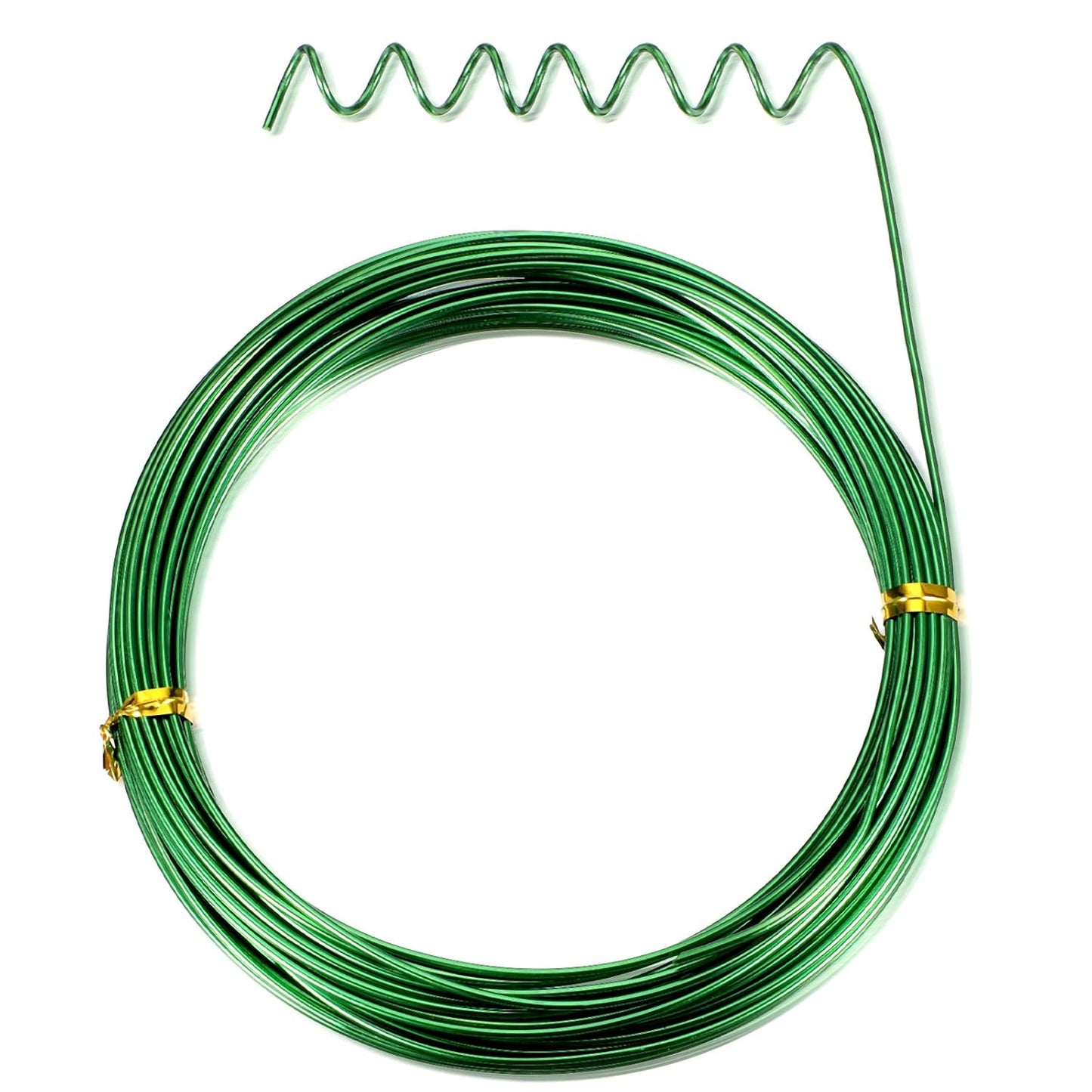 TecUnite Aluminum Craft Wire for Sculpting Armature Bendable Craft Wire for DIY Jewelry Making(Green, 10 M X 1.5 mm, 1 Roll)