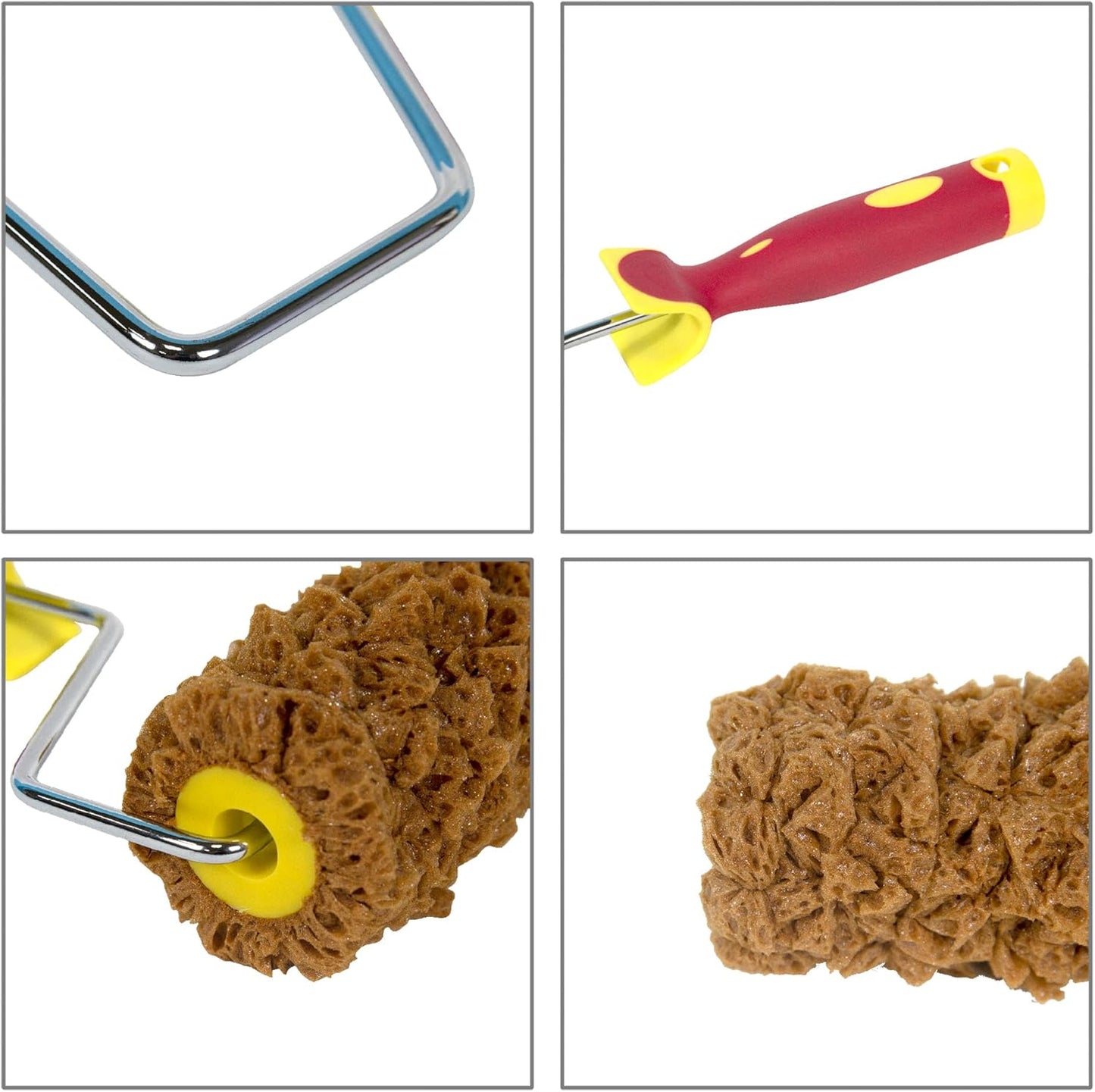 Hanroy Sponge Paint Roller Small 5" for Texture Painting Decorators Brush Tool, Fast and Easy Pattern Art Sponge Roller for Home Wall(RM458K)