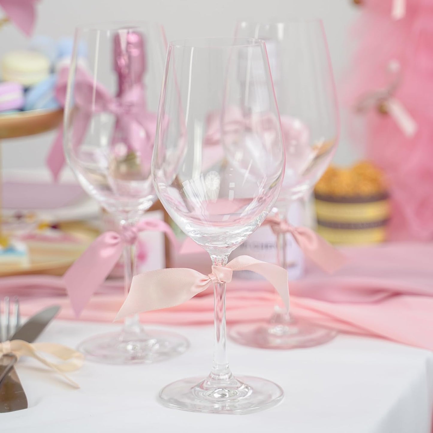 HUIHUANG Rose Gold Satin Ribbon 1 inch x 50 Yards Double-Faced Polyester Ribbon for Gift Wrapping, Wedding Invitations, Hair, Bows Making, Floral Arrangement,Holiday Decor