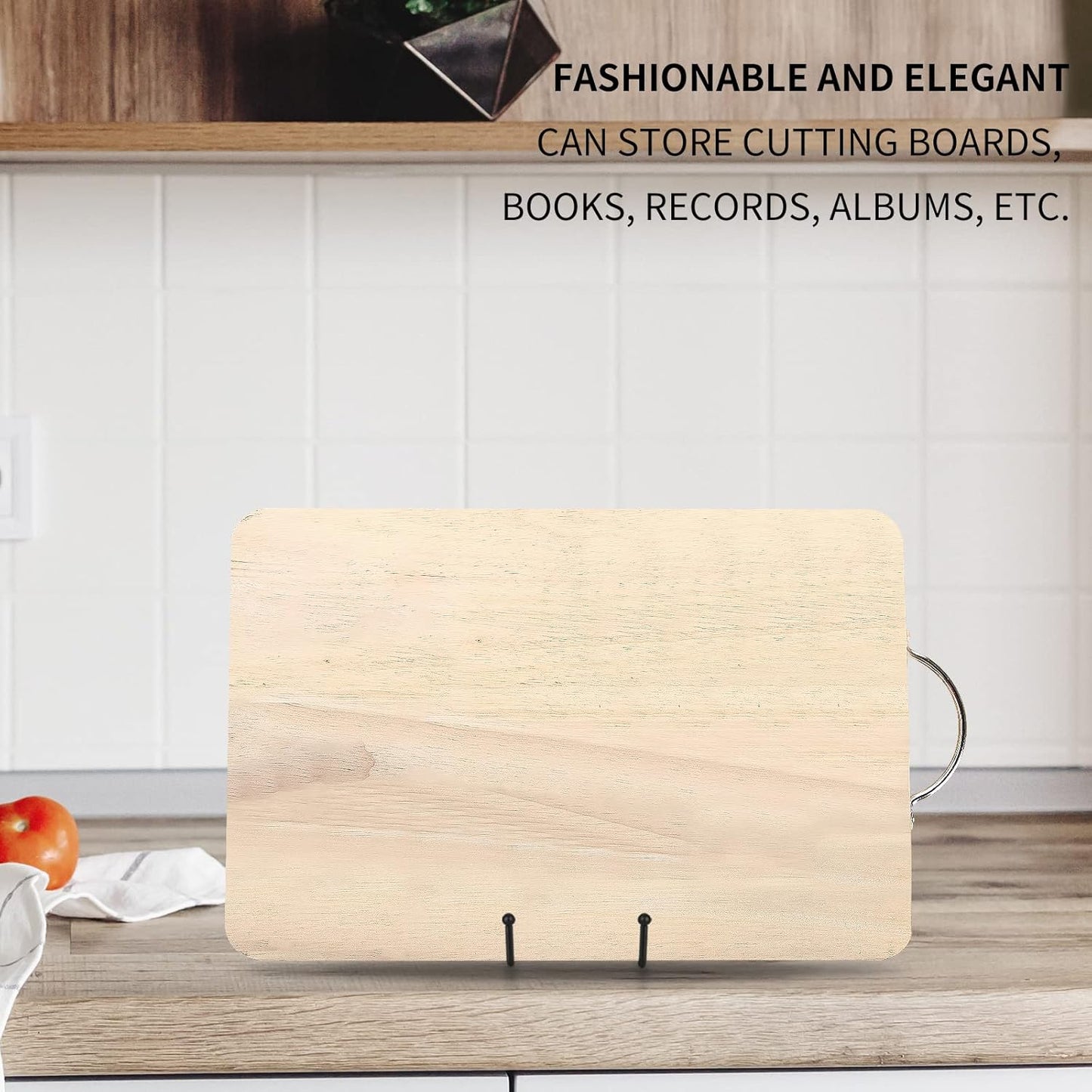 Decolore 8 Inch 5 Pack Black Metal Display Stands Plate Stand Plate Holder Display Stands for Picture, Decorative Plate, Book, Photo Easel, Artistic Work