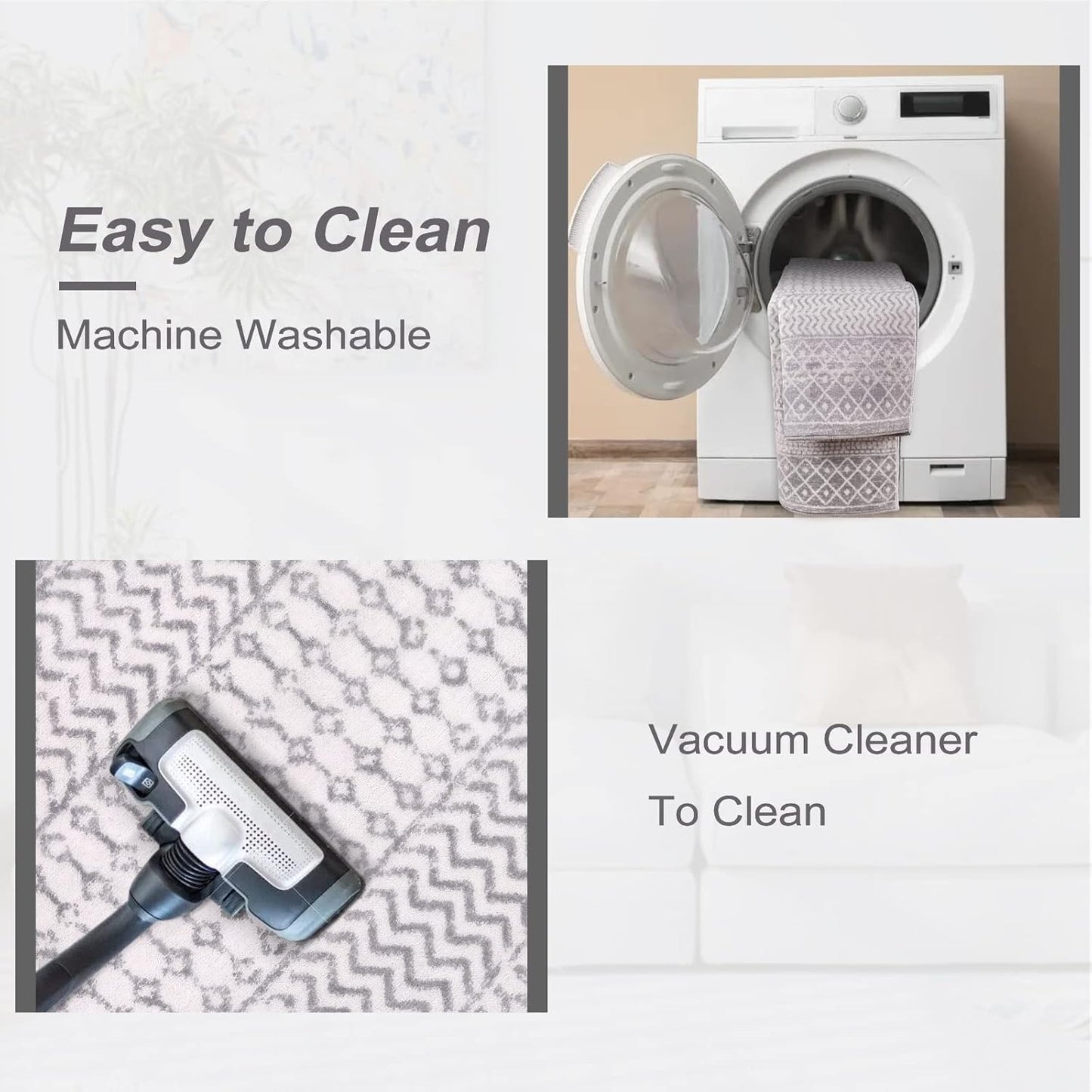 Grey Round Rug for Living Room, 5ft Soft Non-Slip Circle Large Area Rug, Modern Geometric Washable Dining Room Mat Throw Rug for Dorm Bedroom Nursery Entryway