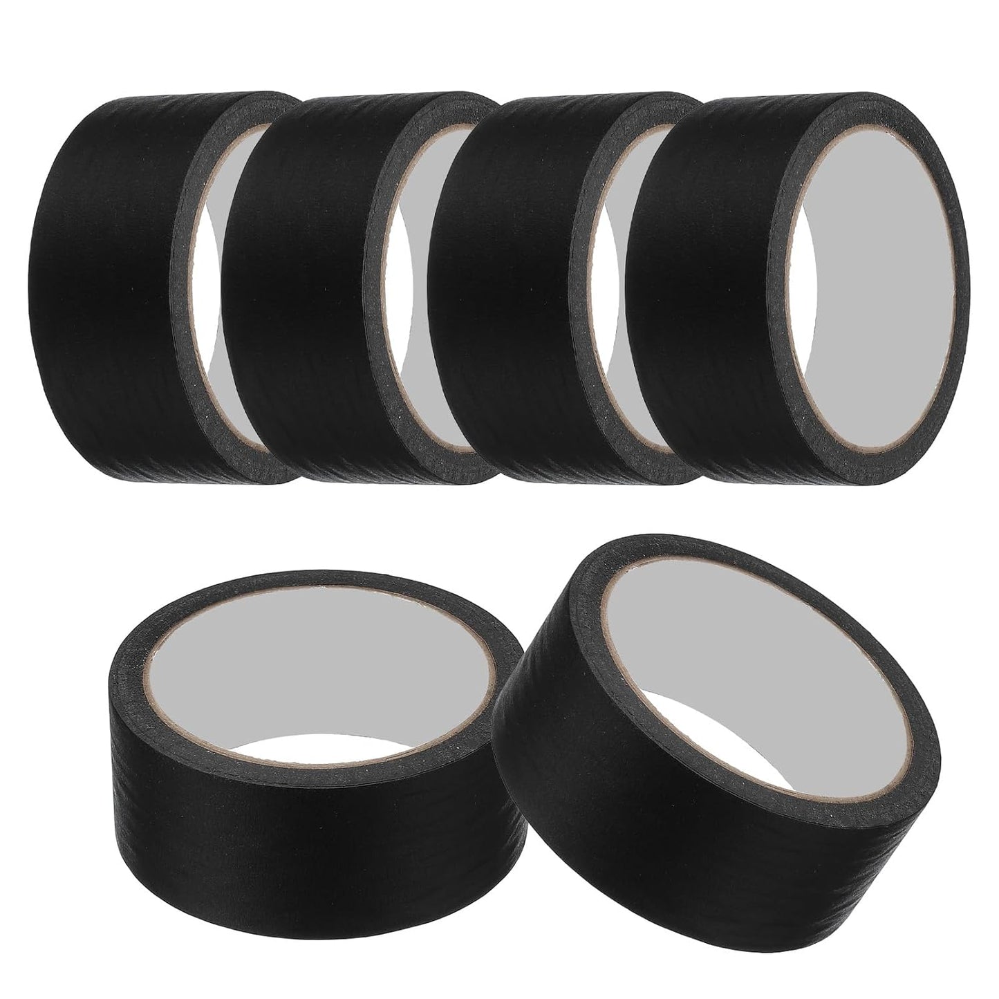 MECCANIXITY Masking Tape 1.6 Inch x 21 Yard Painter's Tape Black Paint Tapes for DIY Crafts Arts Drawing Decoration Labeling Car Painting Artist Teachers, Pack of 6