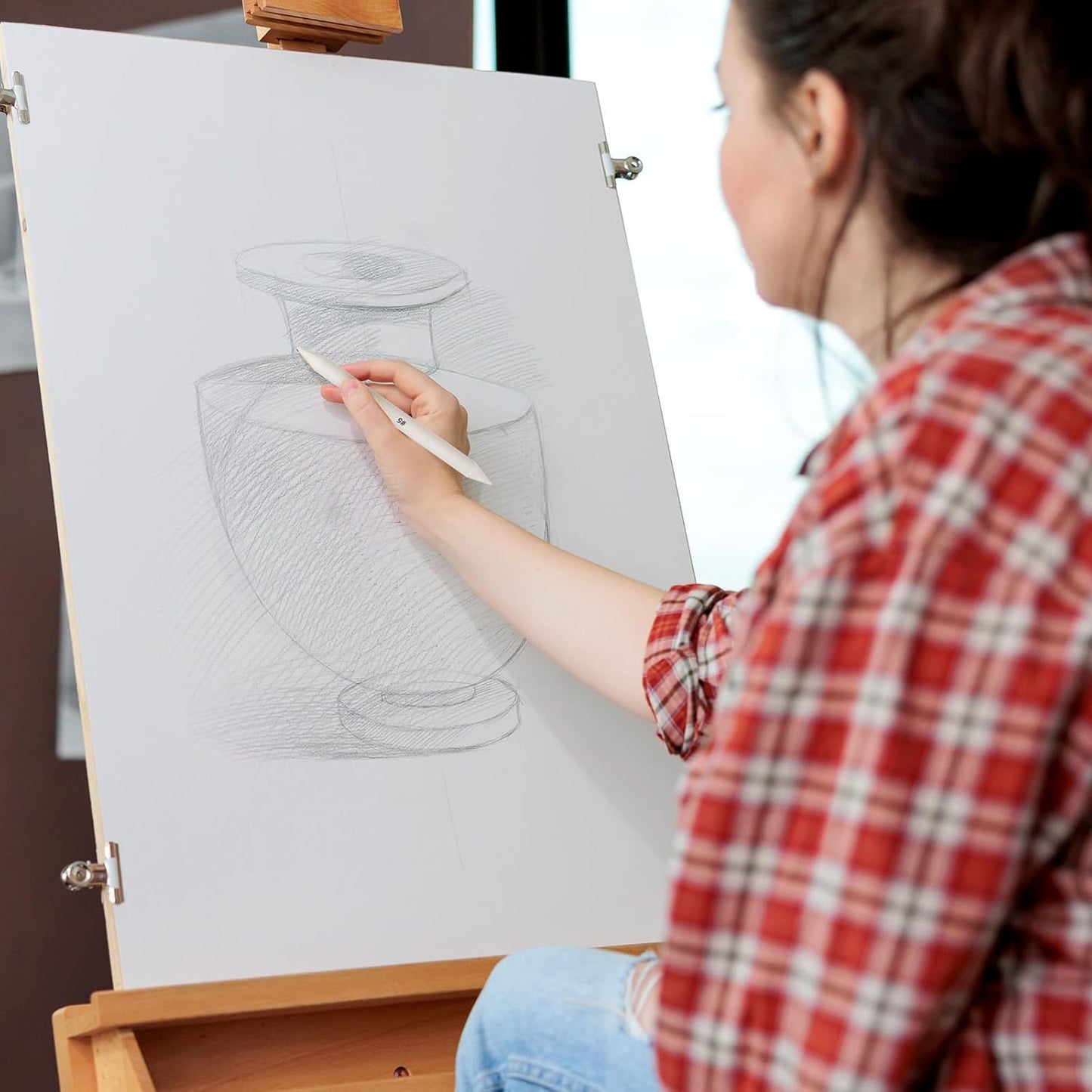 108 PCS Blending Stumps and Tortillions Blending Sticks, Oil Pastel Blending Pencil Soft Paper Felts Sketch Shading Pencils Colored Pencil Blender for Artists and Students Drawing Supplies (9 Sizes)