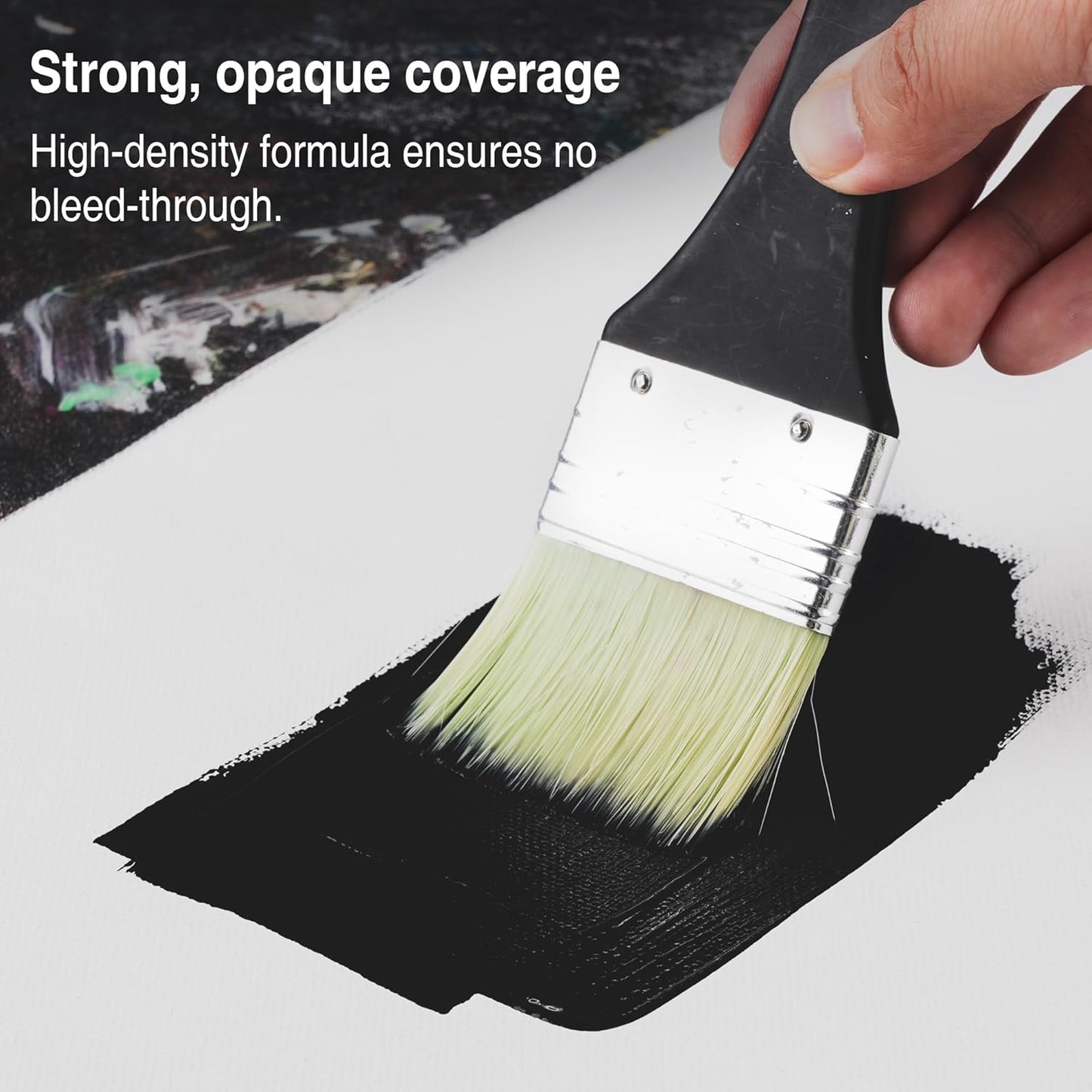 PHOENIX Black Gesso Primer - 16.9 Fl oz. / 500ml Gesso for Canvas Surface Prep Medium for Oil Acrylic Paints