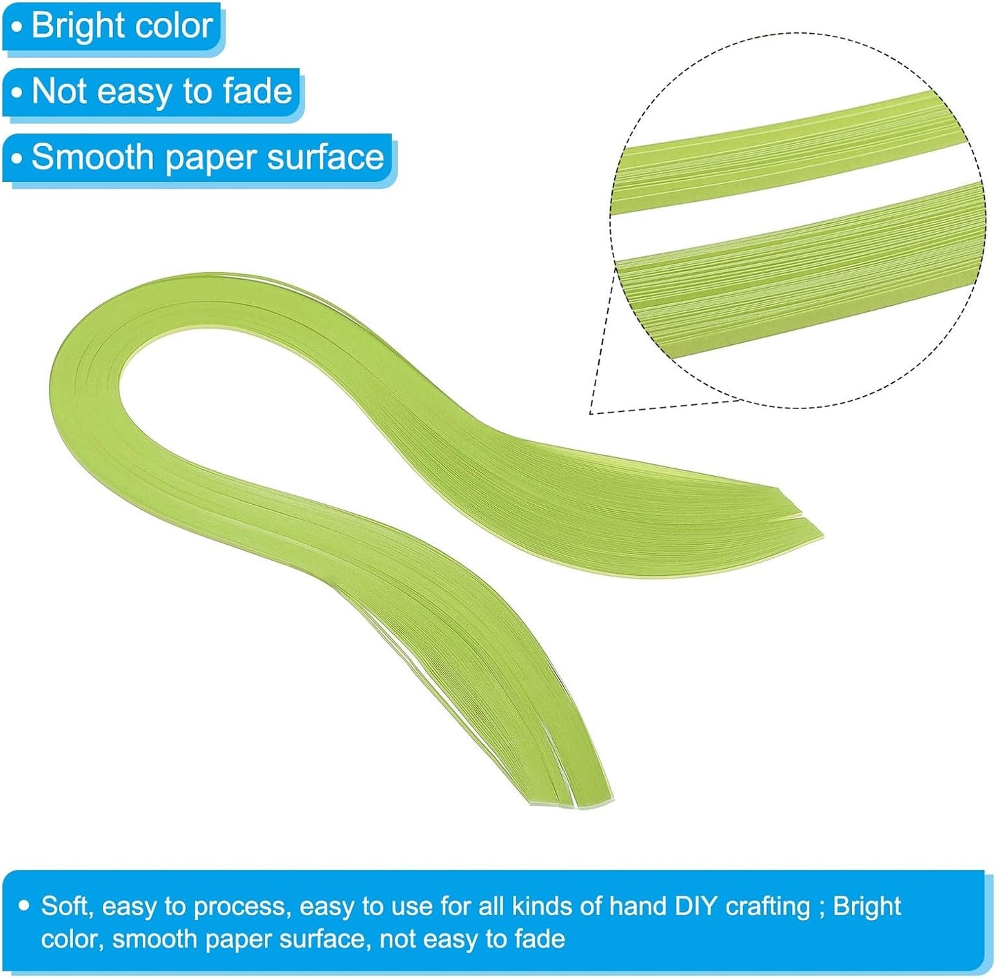 PATIKIL Quilling Strips Paper 600pcs 1.5mm 39cm Origami Paper Quilling Kits for Art DIY Hand Craft Christmas, Lawn Green