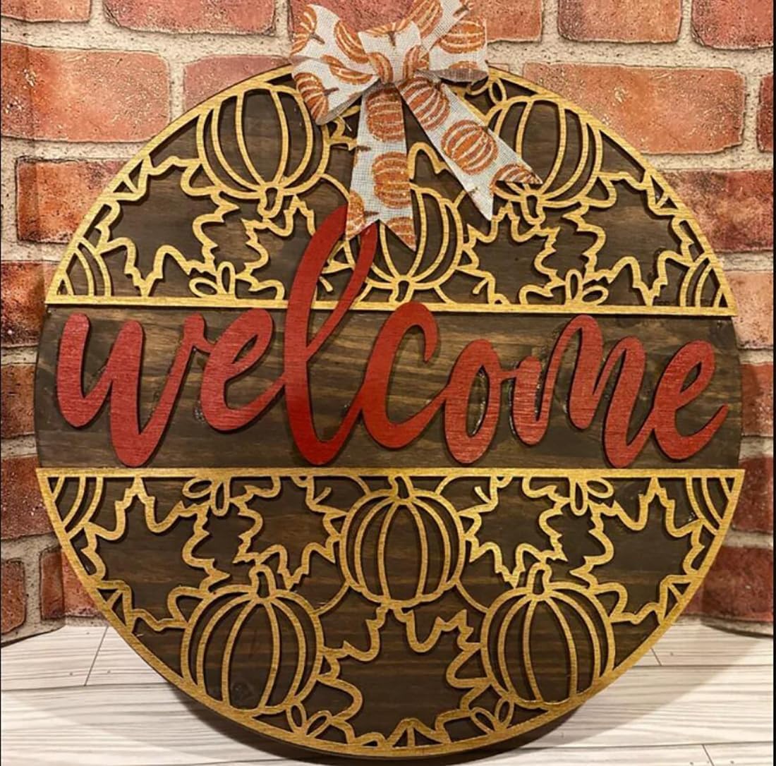 Fall Stencils Thanksgiving Stencils Autumn Hello Pumpkin Happy Harvest Stencil Templates for Painting on Wood Wall Door Mats Fabric