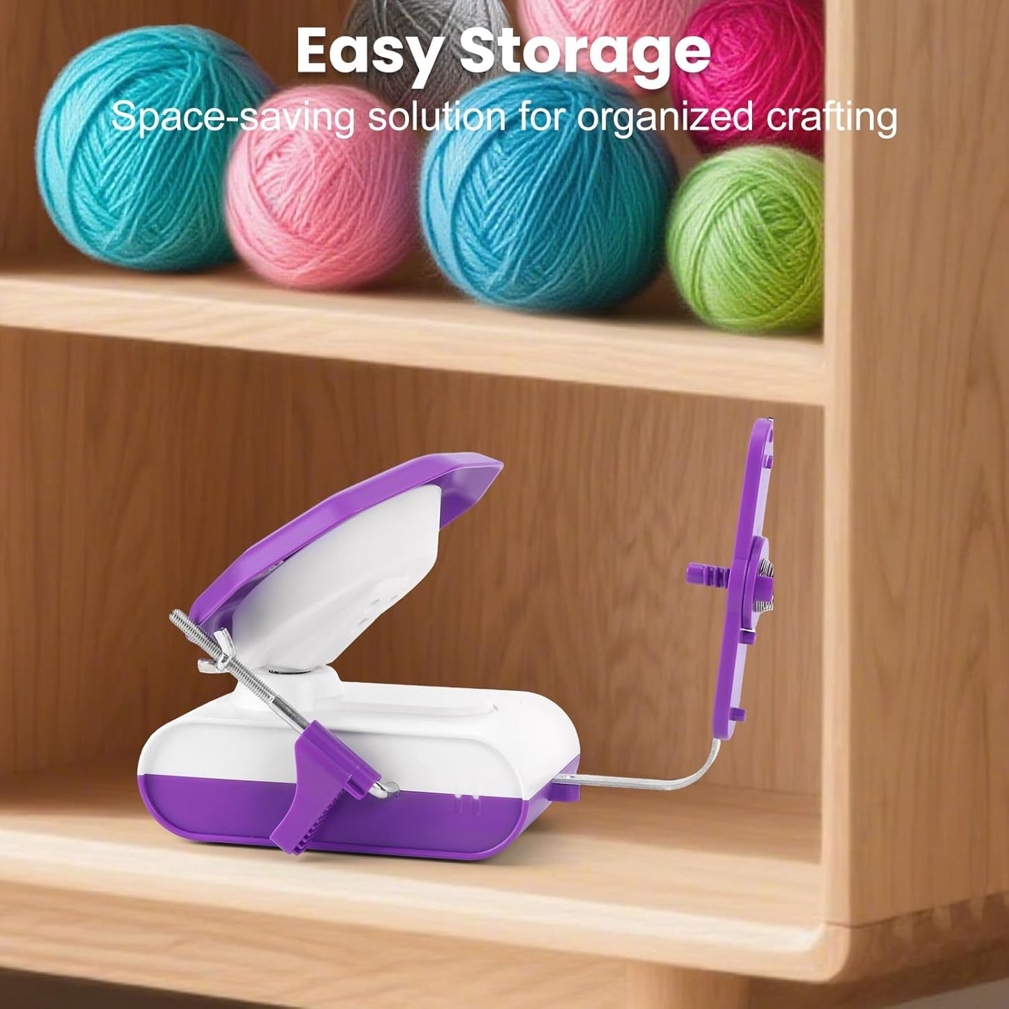 Electric Yarn Winder, Large Capacity 13oz Yarn Ball Winder for Crocheting, Automatic Yarn Cake Roller Spinner with Strong Tension & Stepless Speed, Ideal for Knitting & Crochet Lovers