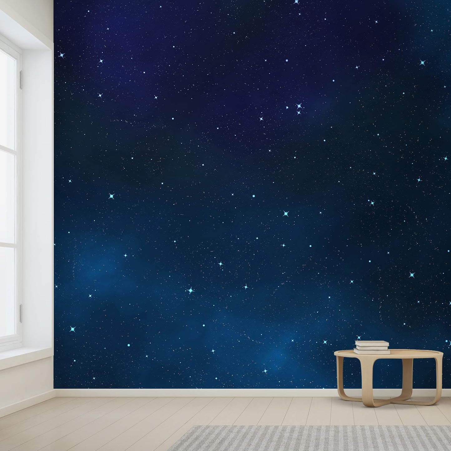 wall26 Large Wall Mural Beautiful Scenery of The Starry Night Self-Adhesive Vinyl Wallpaper Removable Wall Sticker - 132x144 inches