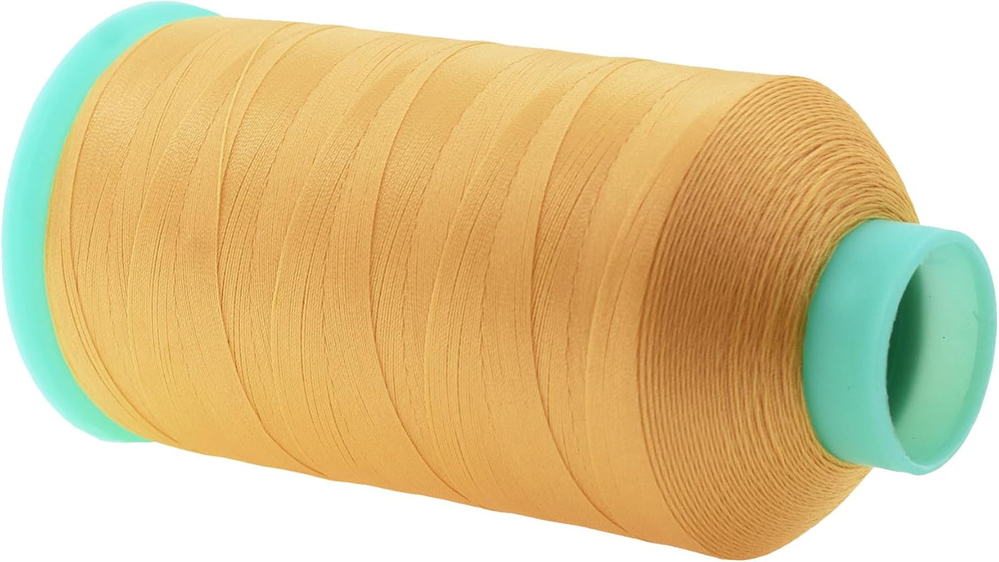 Mandala Crafts Bonded Nylon Thread Blonde Heavy Duty Sewing Threads - 2843 YDs Size 46 210D T45 Tex 45 Thread for Leather Jeans Weaving Outdoor Marine Upholstery Threads